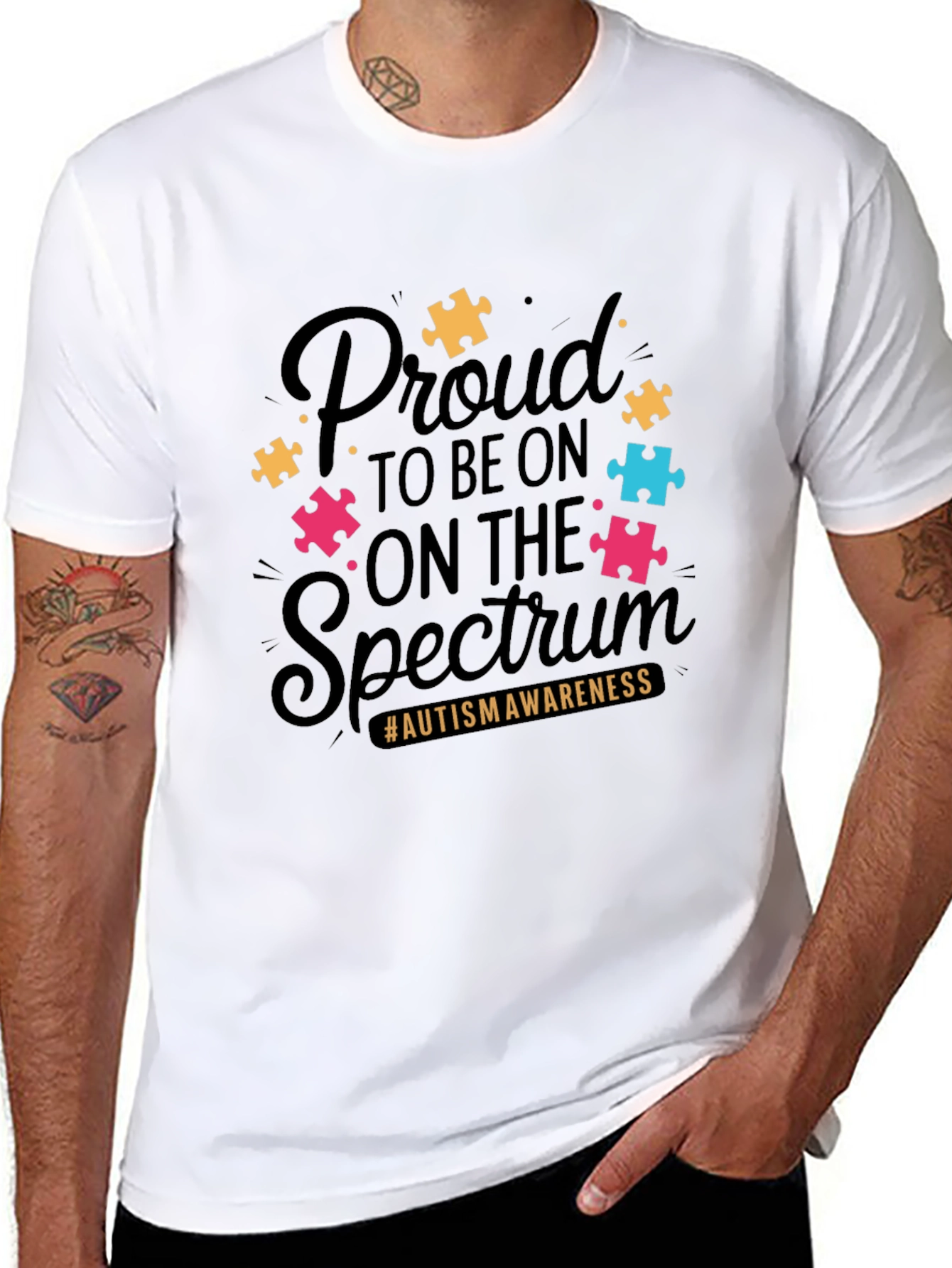 Autism Awareness T-Shirt - Proud to be on the Spectrum