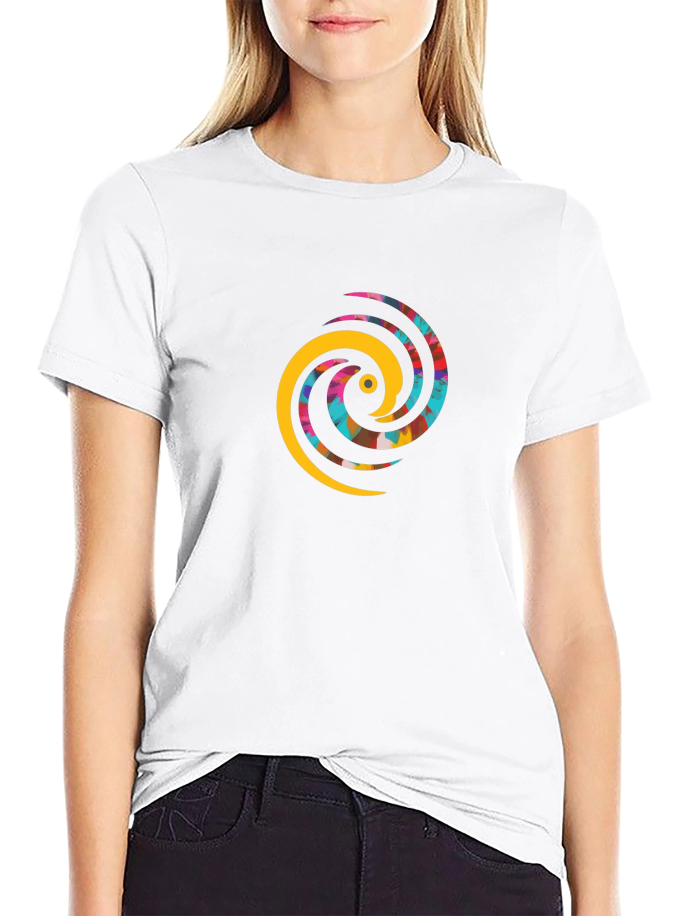 Abstract Swirl Graphic T-Shirt
