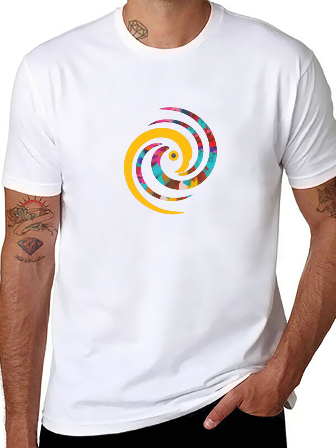 Abstract Swirl Graphic T-Shirt