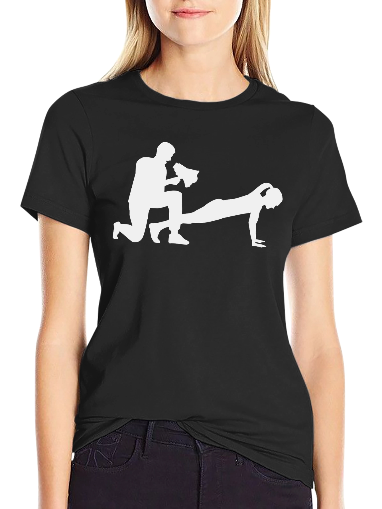 Funny Fitness Push-Up Trainer Graphic Tee