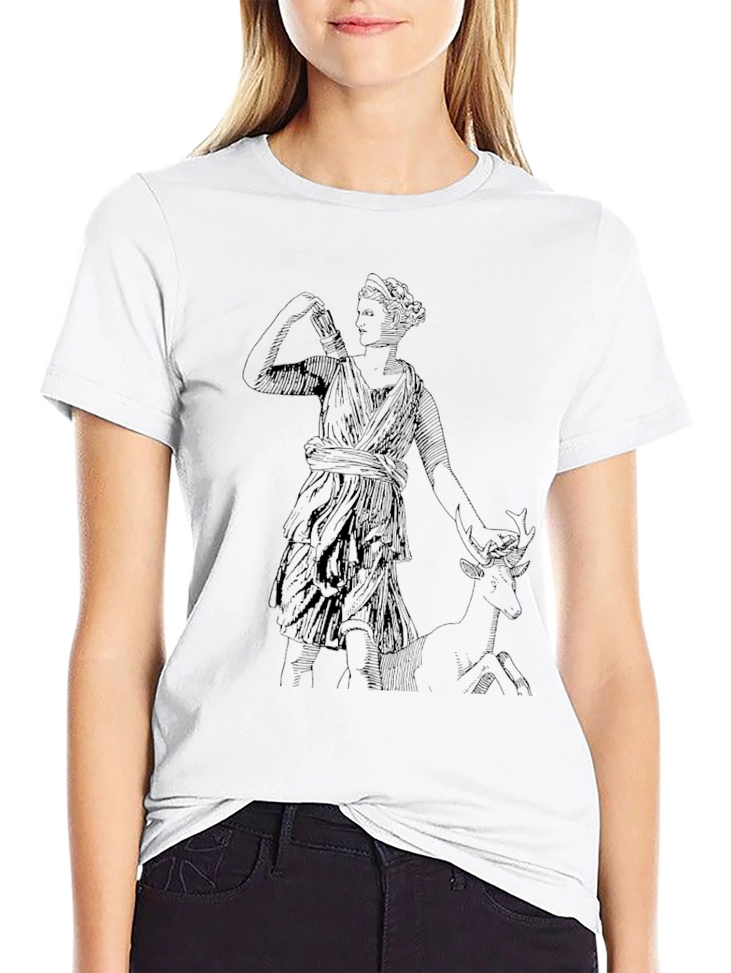 Artemis Graphic Tee - Black Casual Comfort