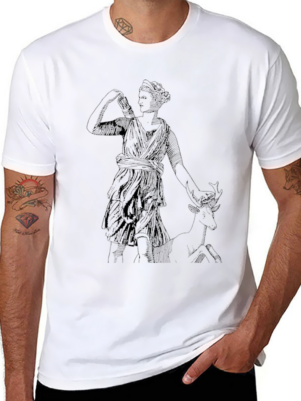 Artemis Graphic Tee - Black Casual Comfort