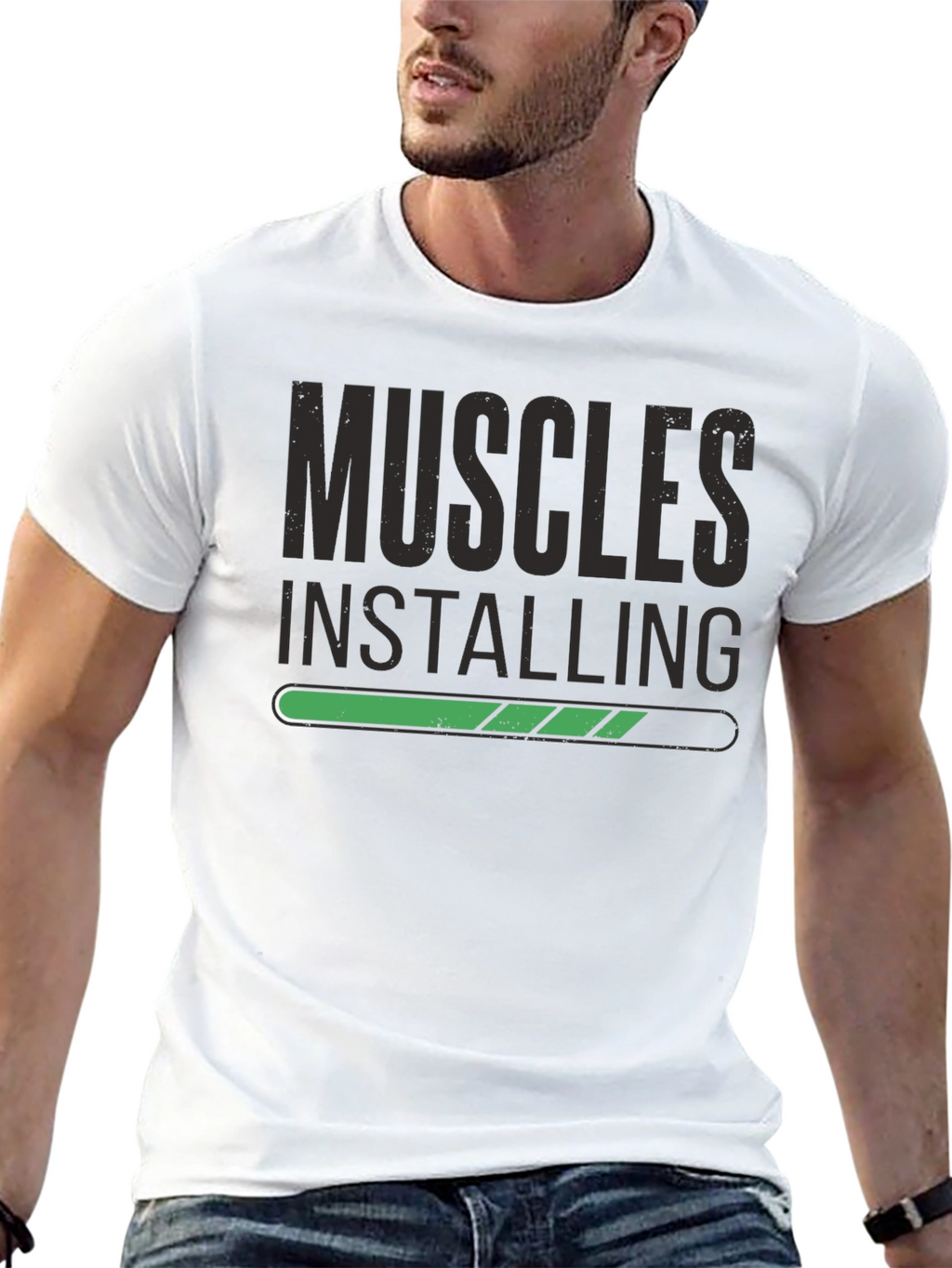 Muscles Installing Mens T-Shirt