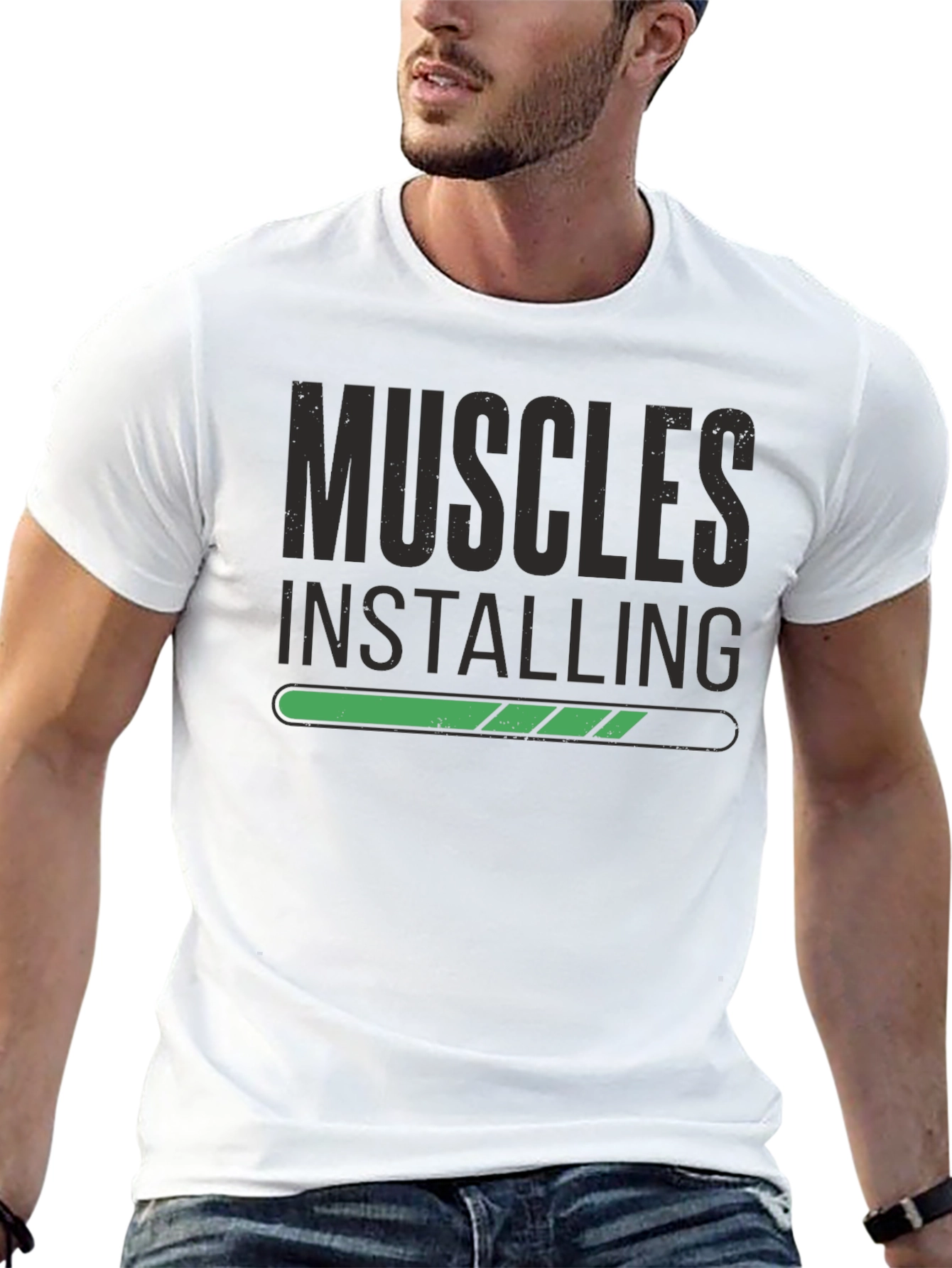 Muscles Installing Mens T-Shirt