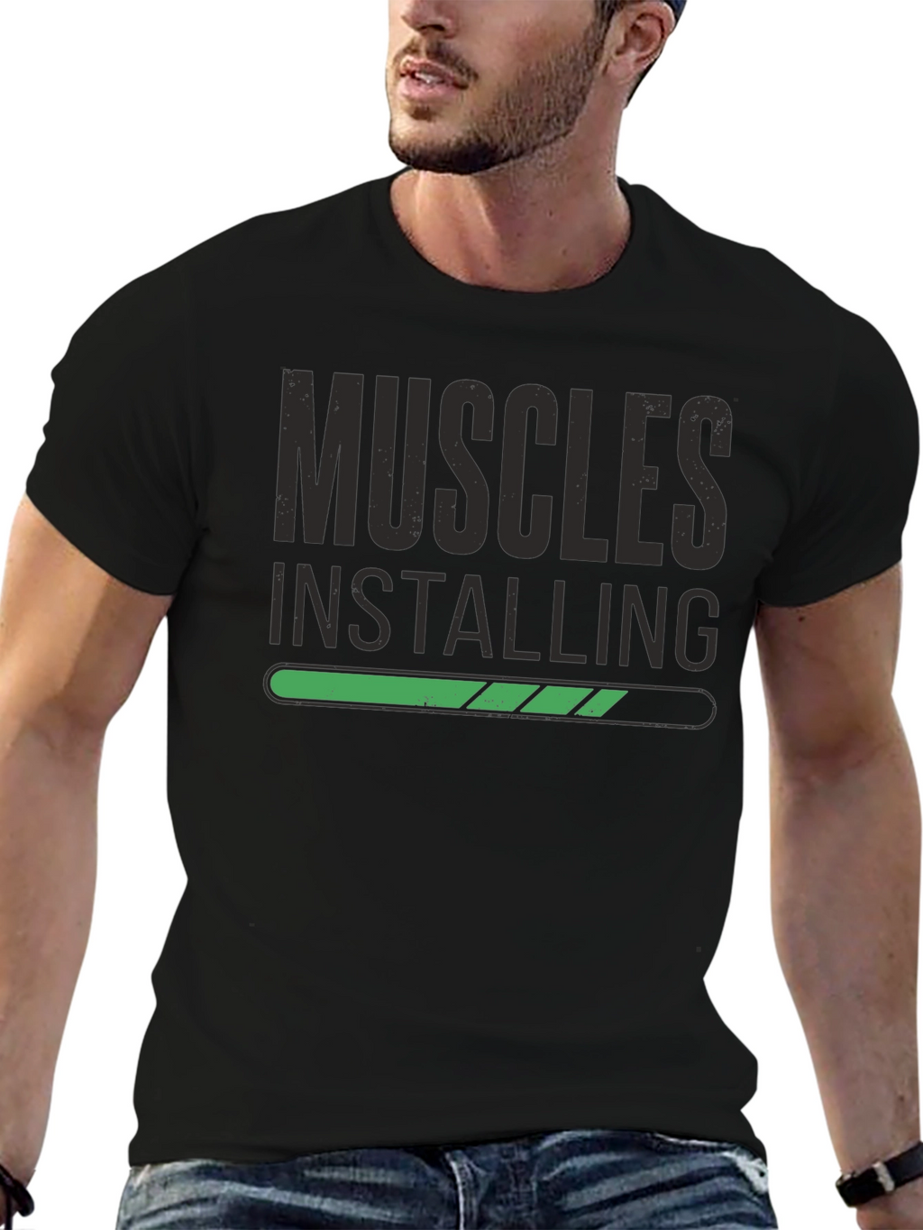 Muscles Installing Mens T-Shirt