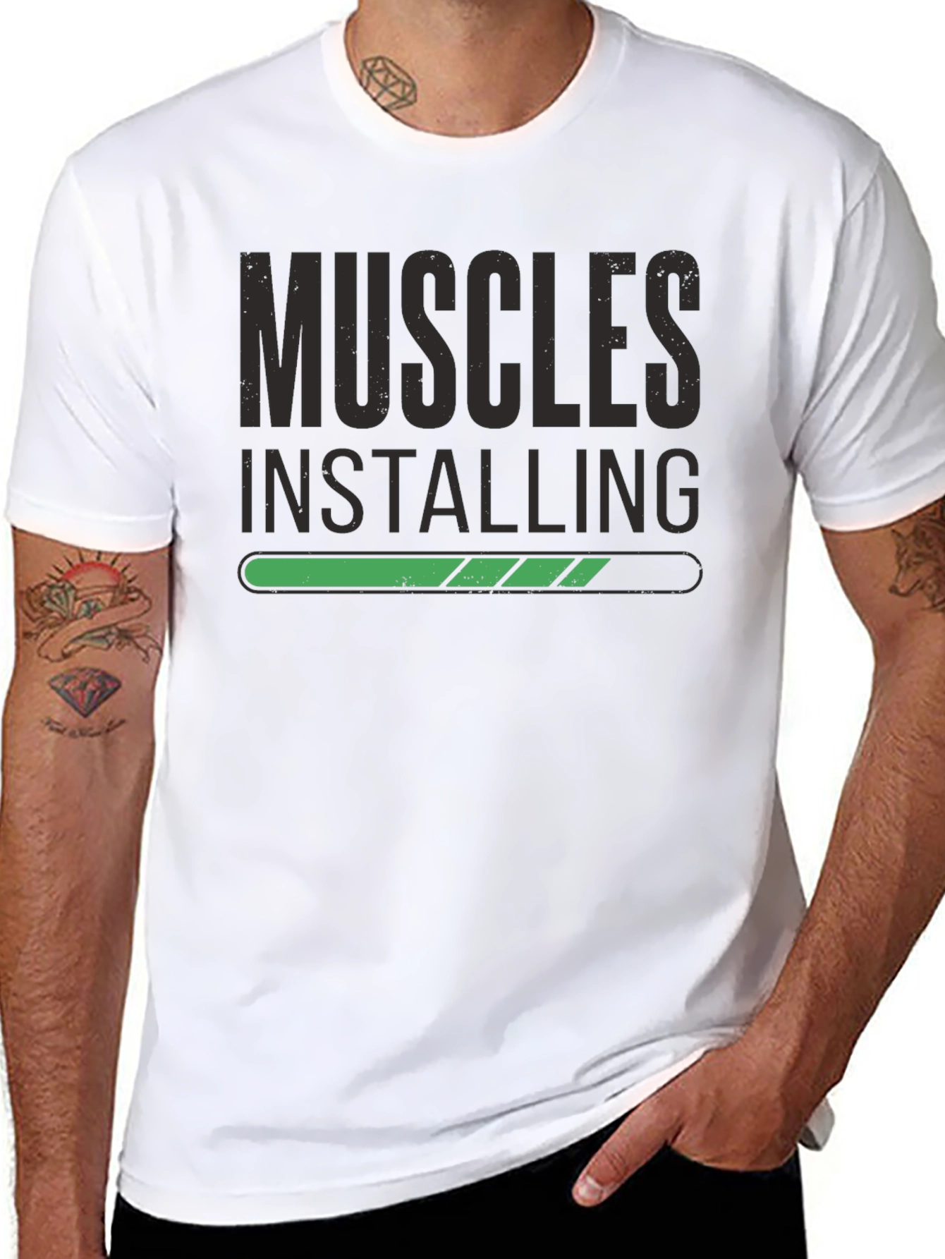 Muscles Installing Mens T-Shirt