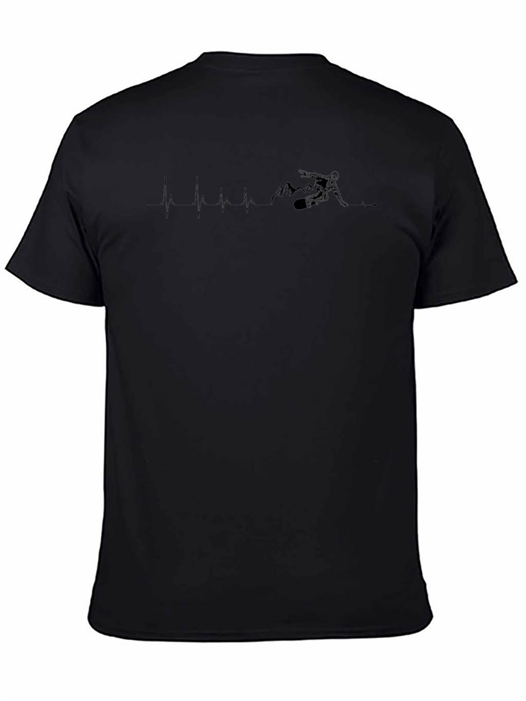 Black Ski Heartbeat T-Shirt