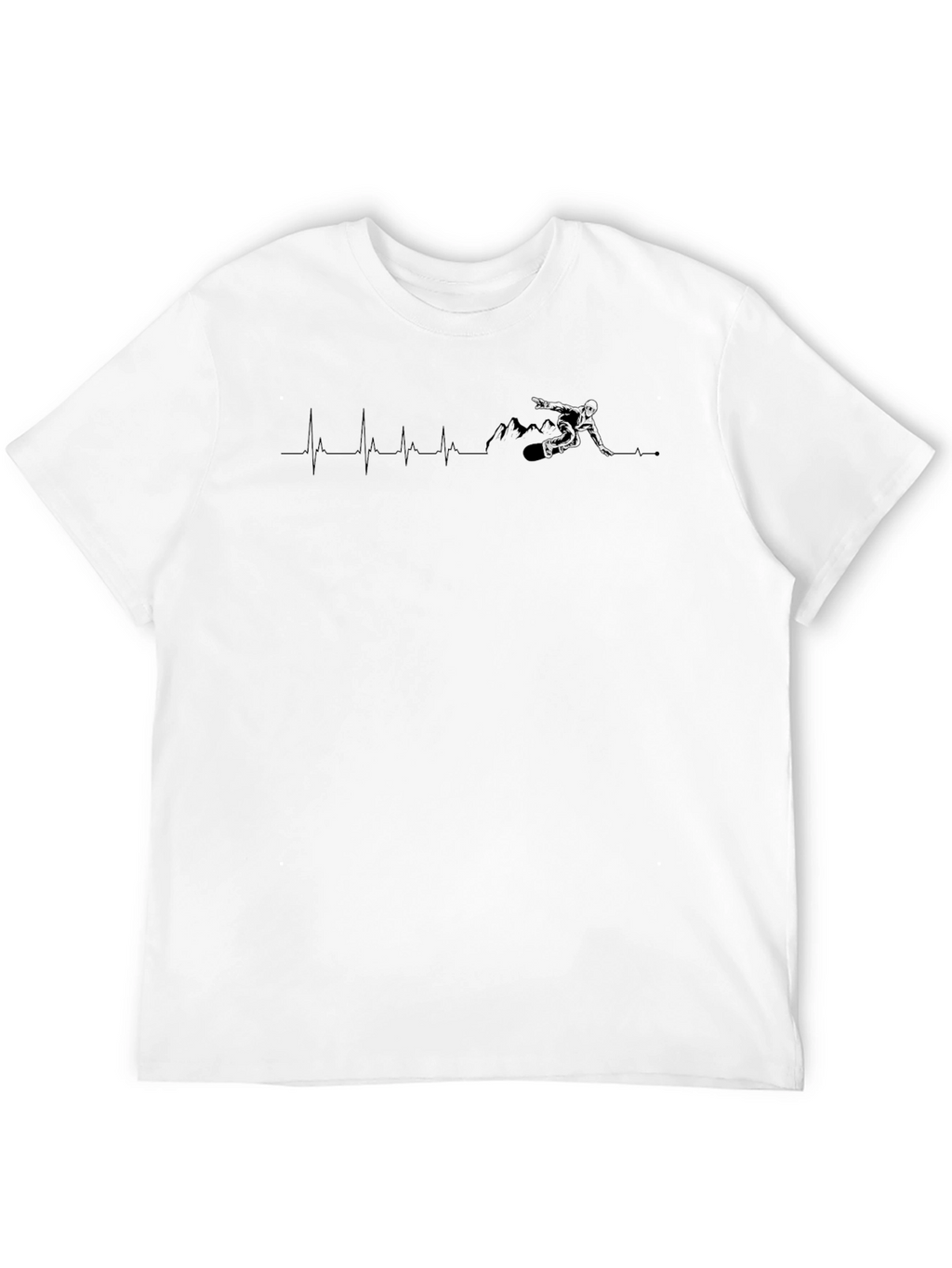 Black Ski Heartbeat T-Shirt