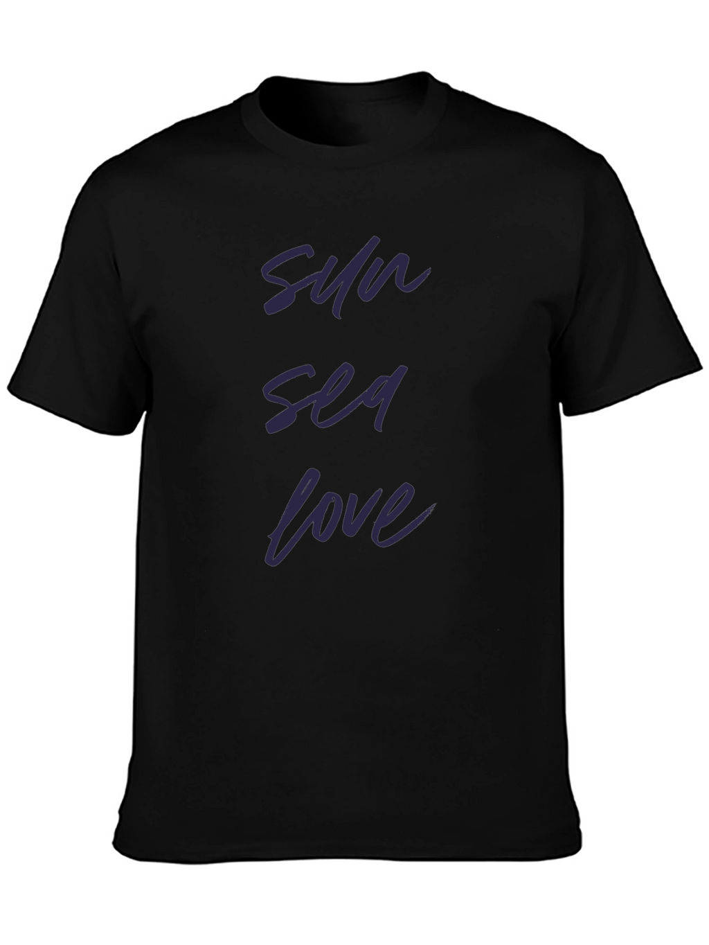 Sun Sea Love Black T-Shirt