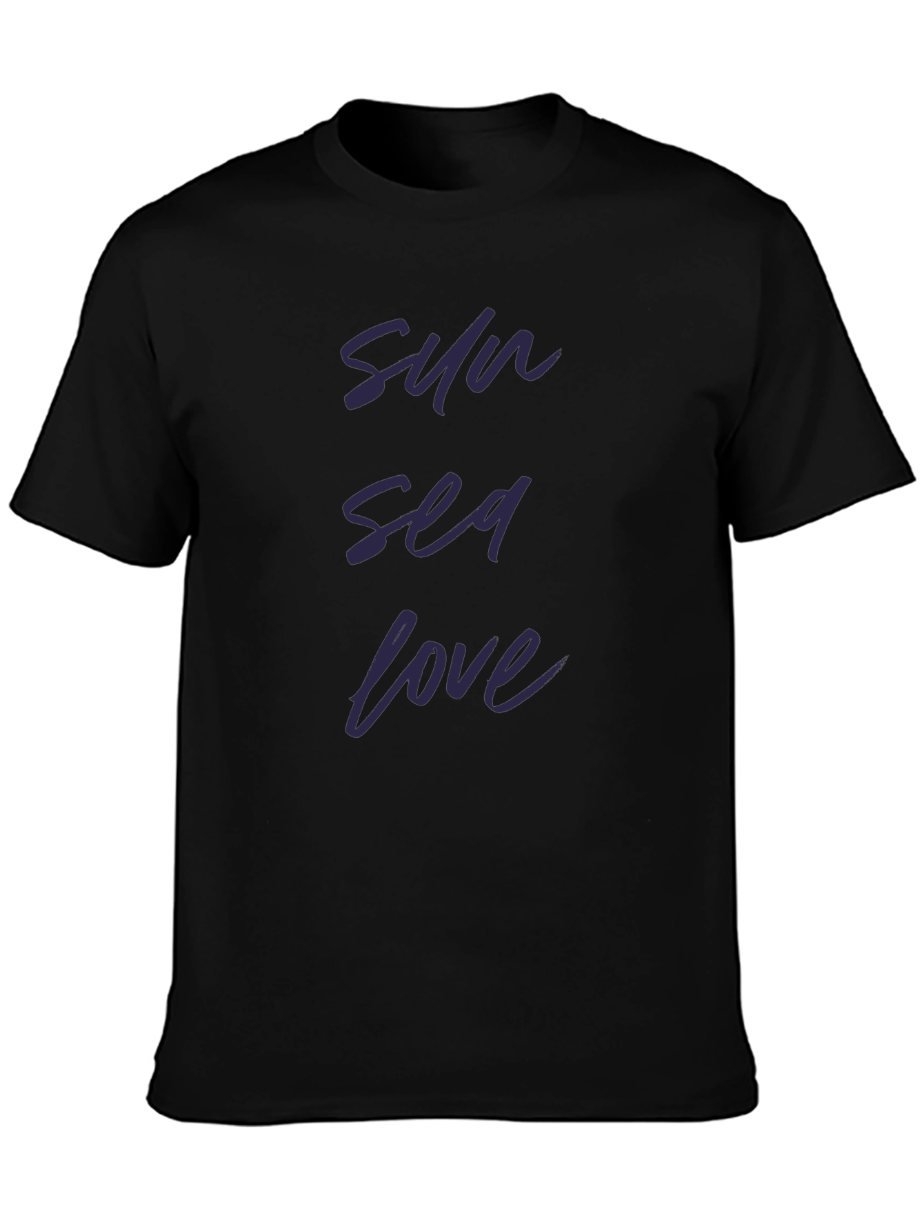 Sun Sea Love Black T-Shirt
