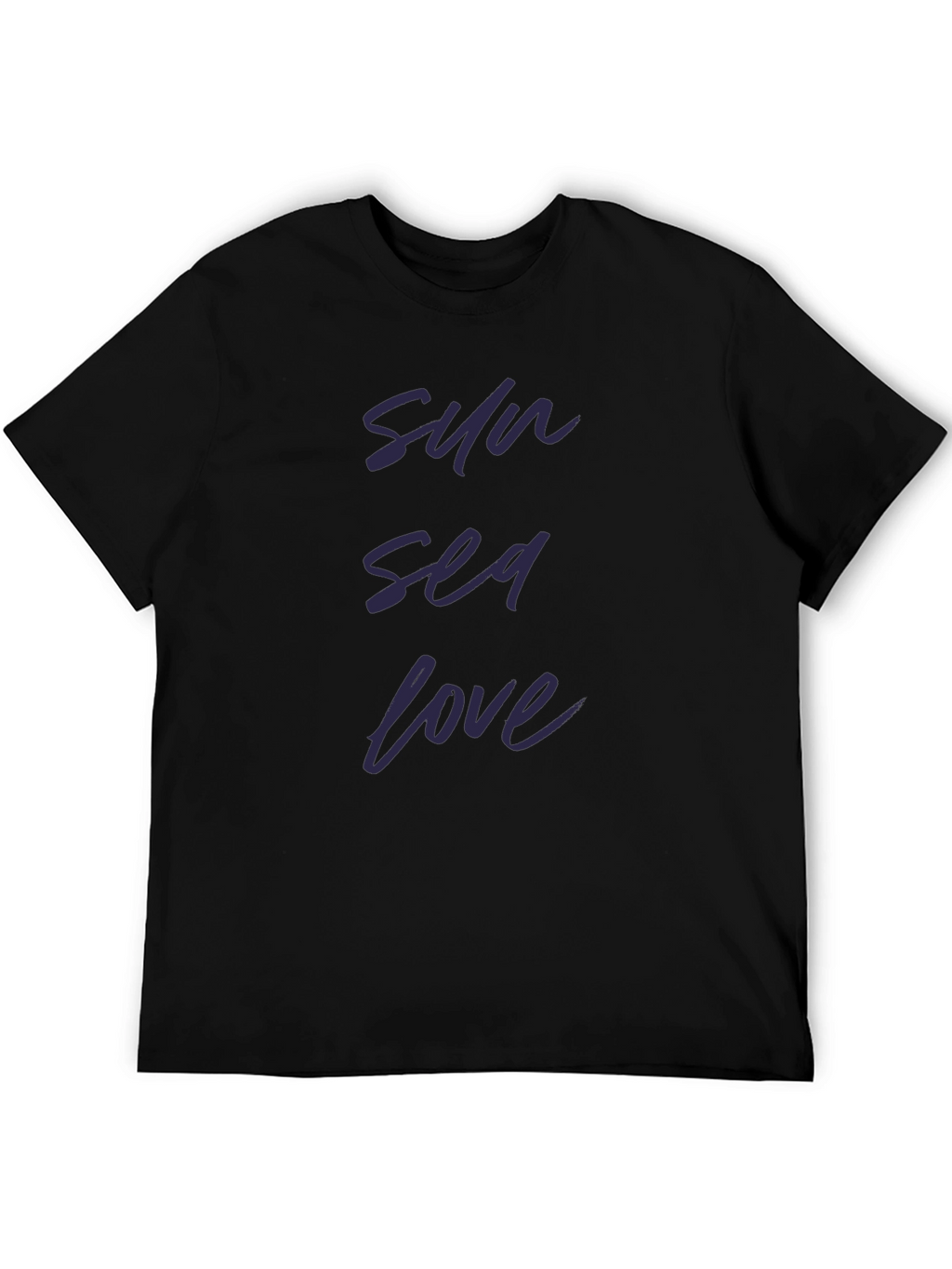 Sun Sea Love Black T-Shirt