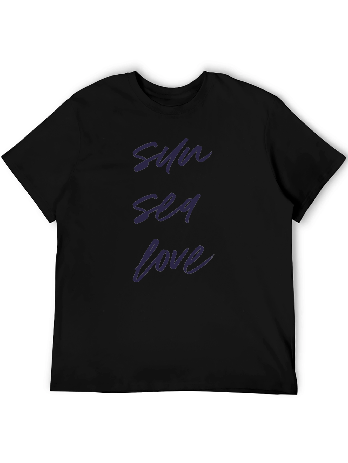 Sun Sea Love Black T-Shirt