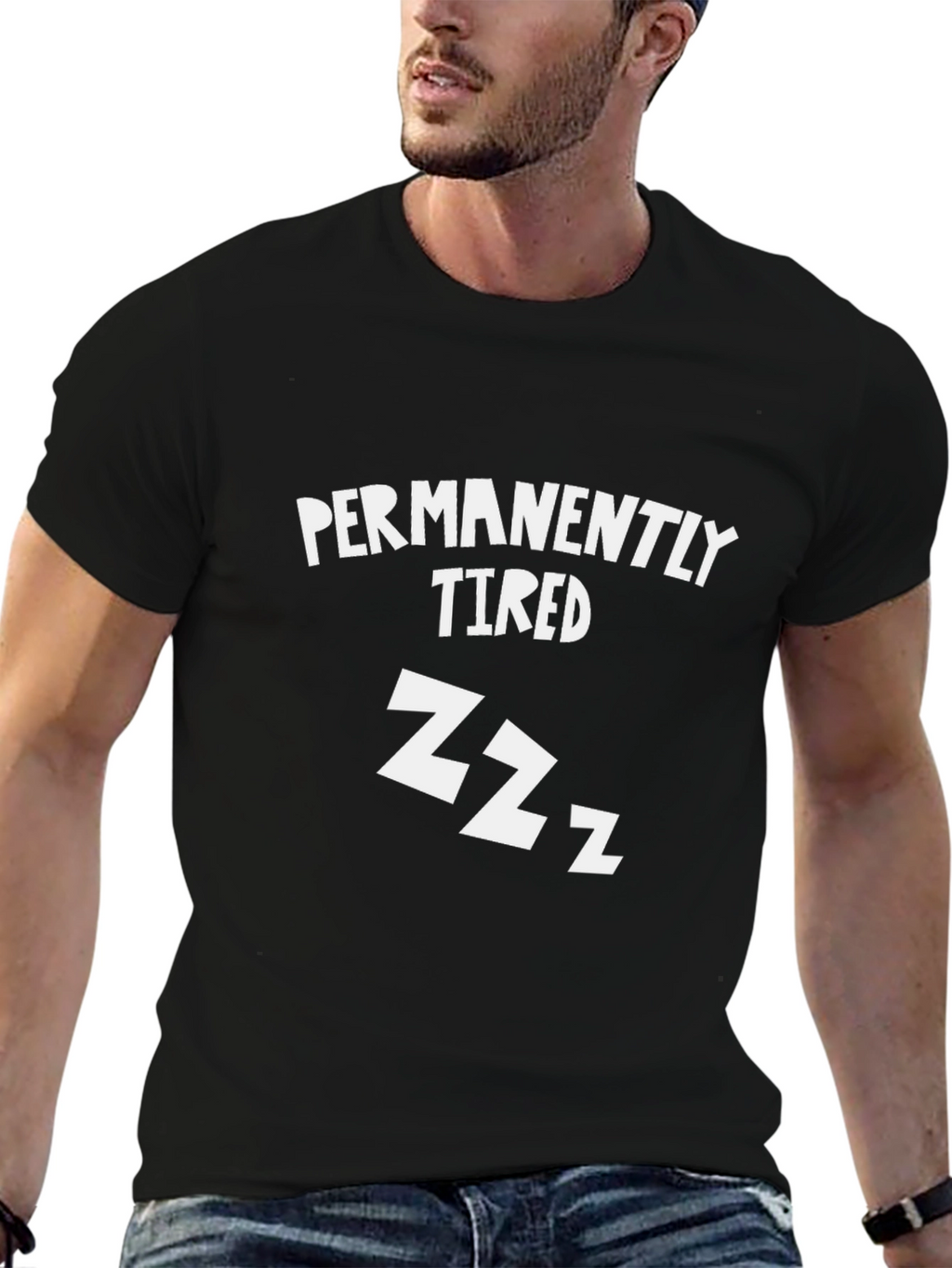 Permanently Tired Graphic T-Shirt - Mens Casual Wear