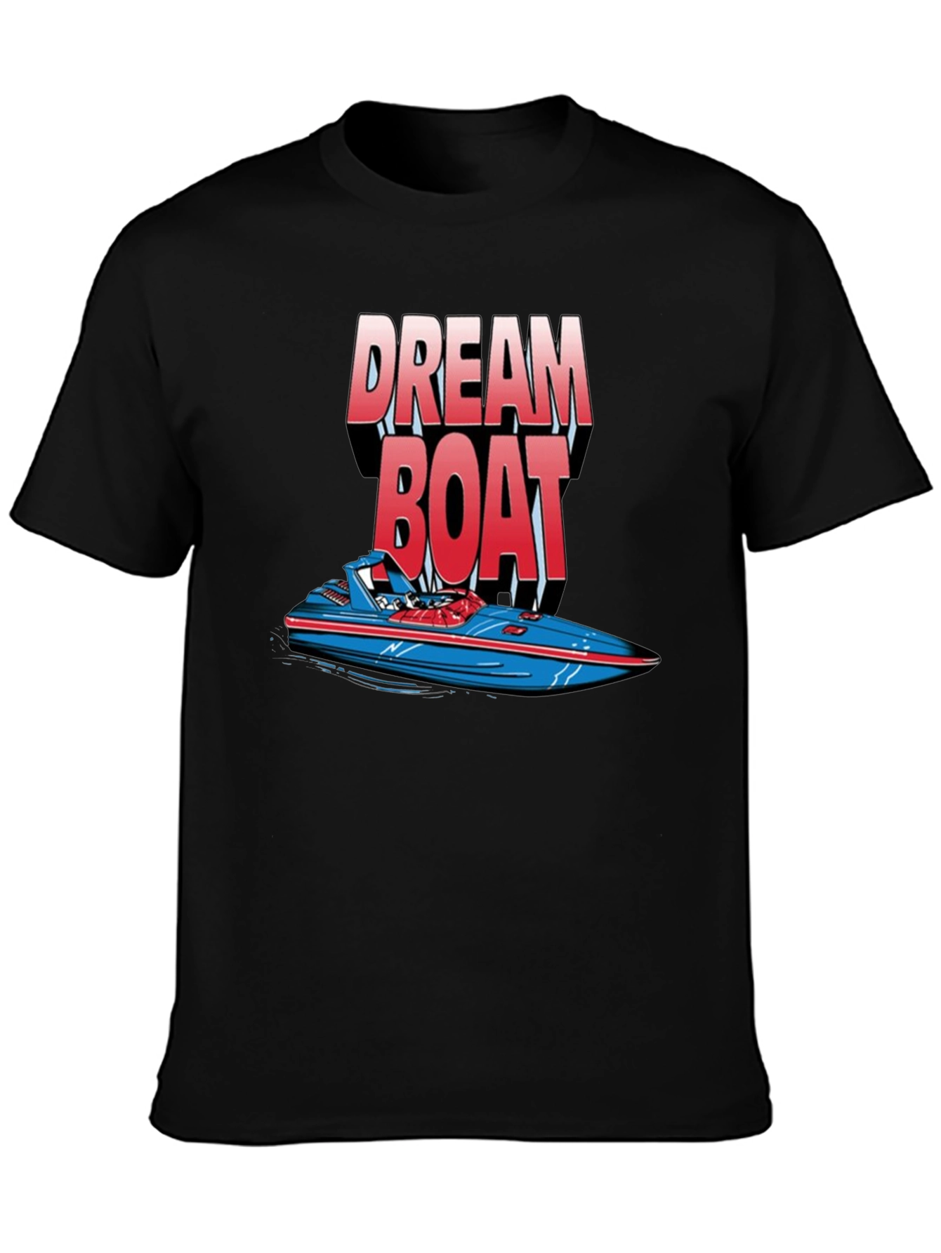 Dream Boat Graphic T-Shirt - Black Cotton Tee