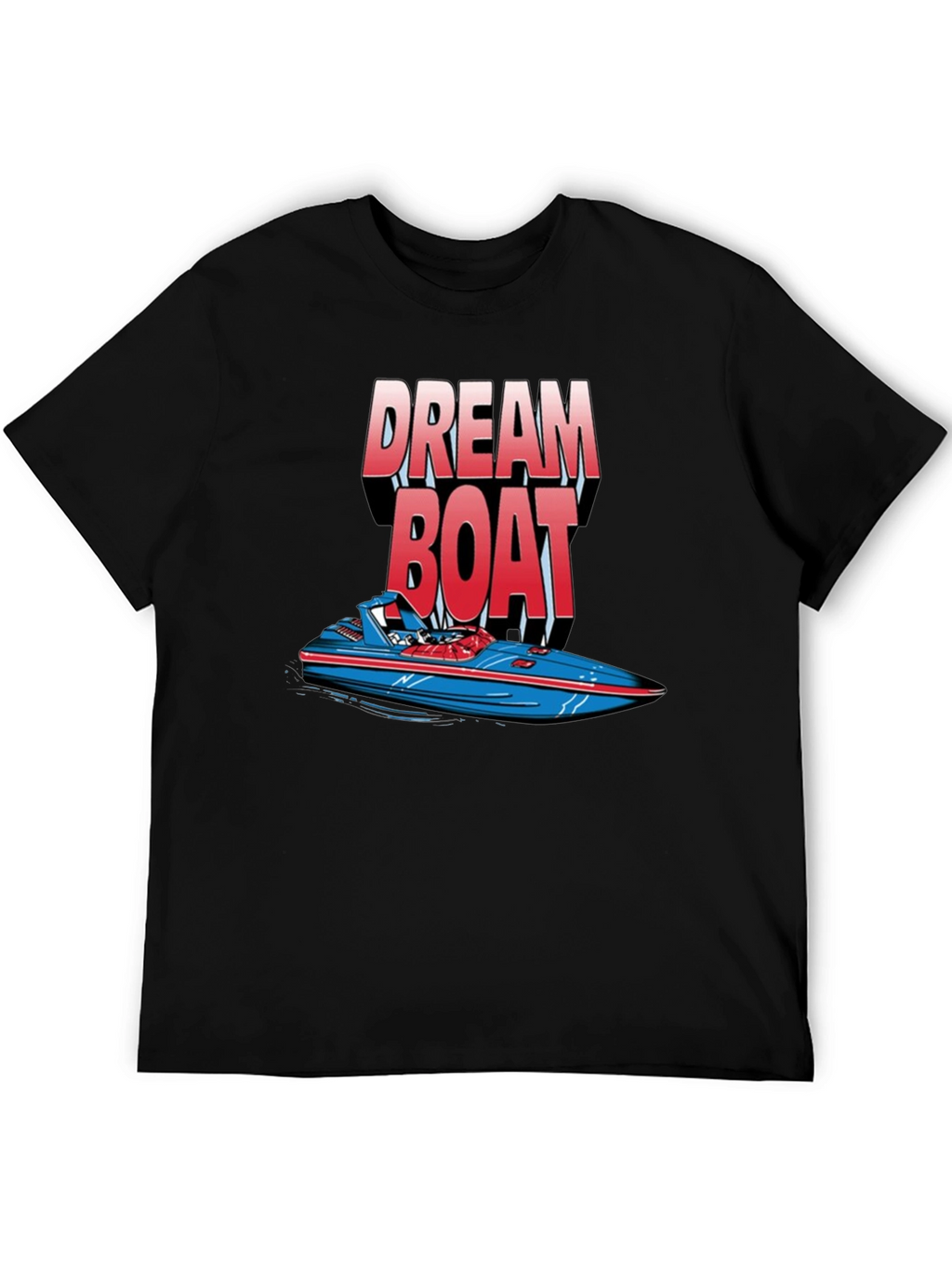 Dream Boat Graphic T-Shirt - Black Cotton Tee