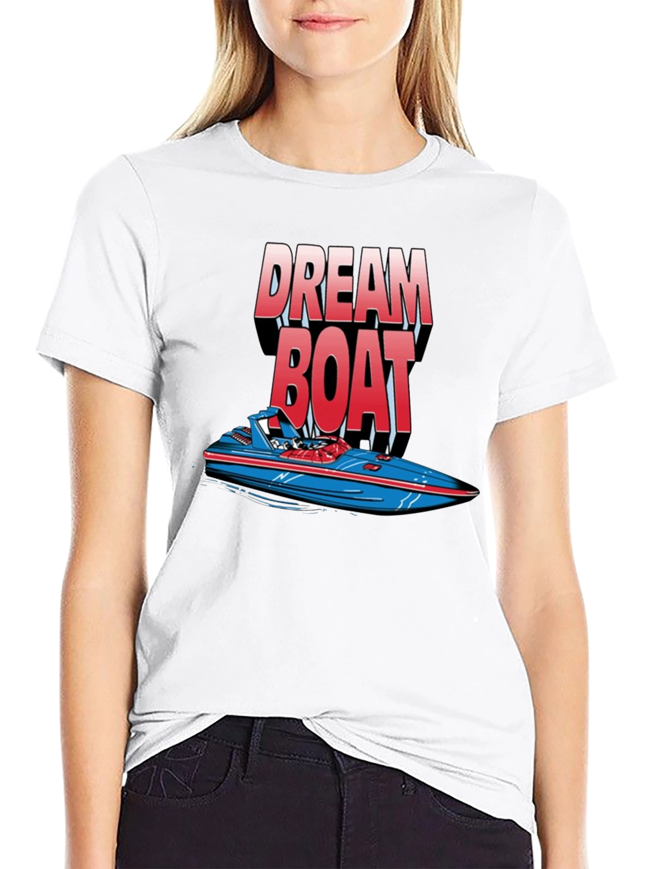 Dream Boat Graphic T-Shirt - Black Cotton Tee