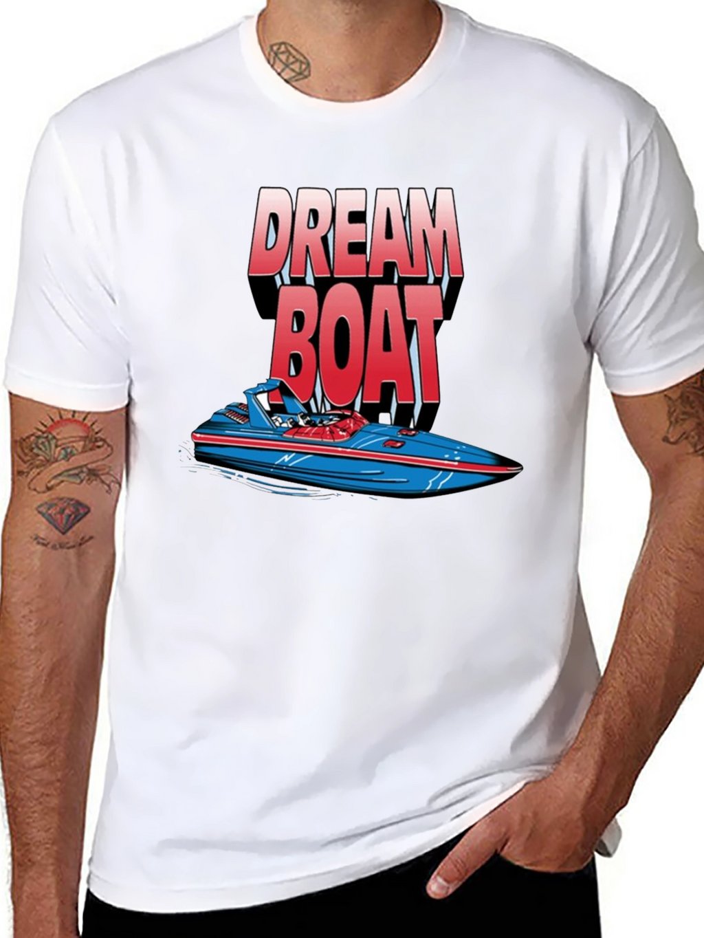 Dream Boat Graphic T-Shirt - Black Cotton Tee