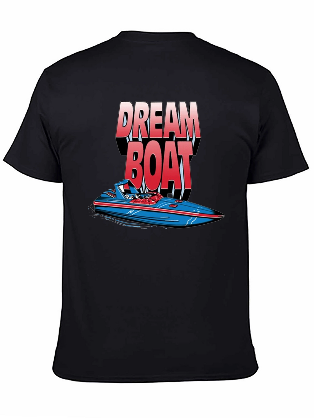 Dream Boat Graphic T-Shirt - Black Cotton Tee