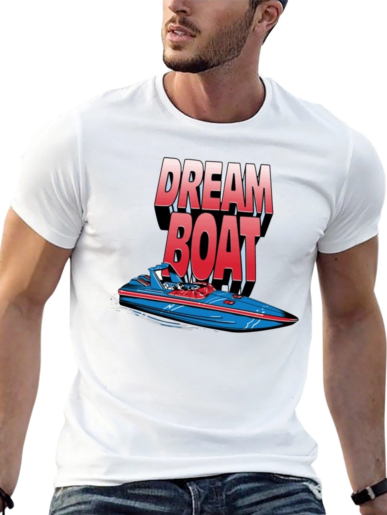 Dream Boat Graphic T-Shirt - Black Cotton Tee