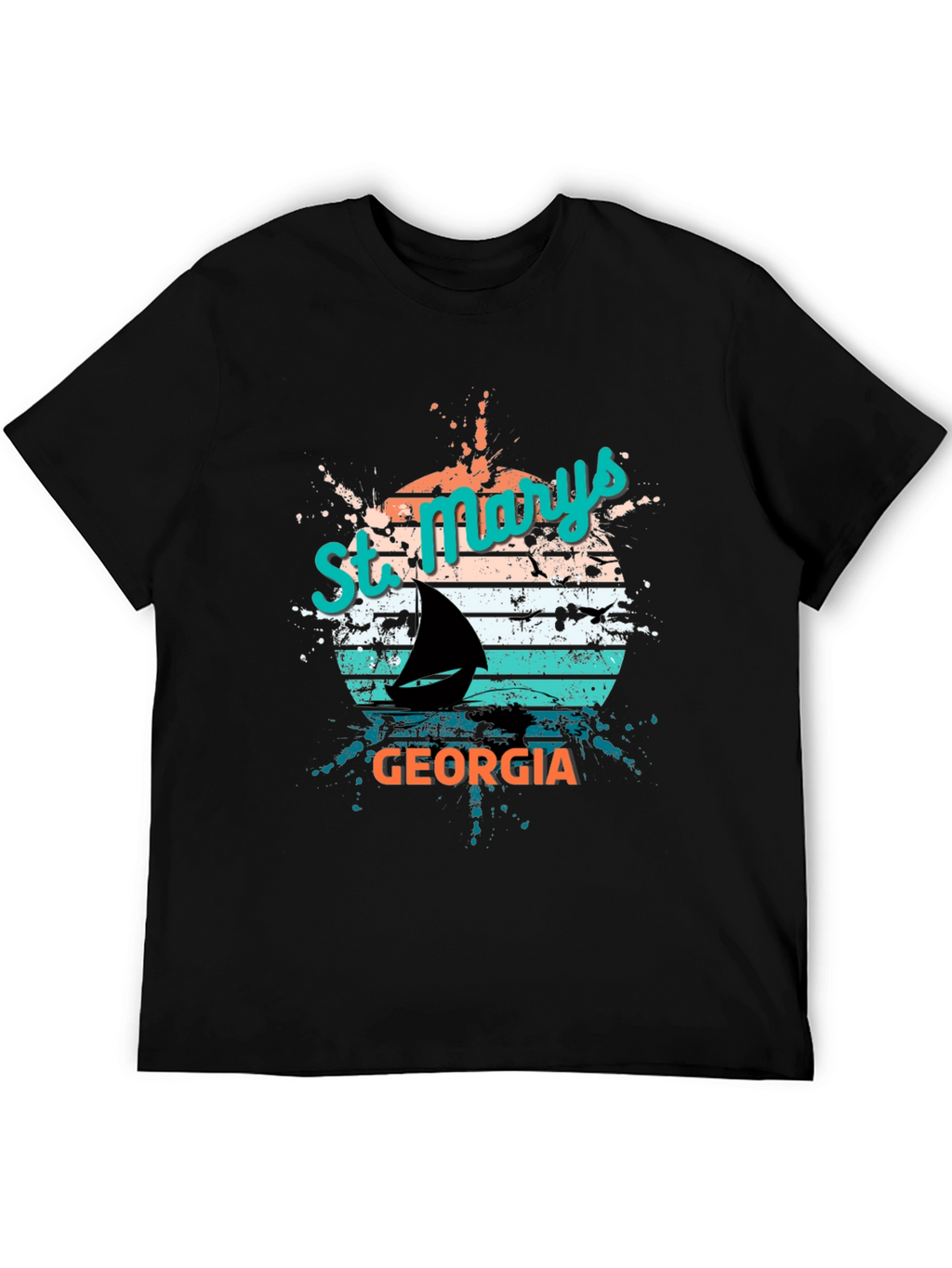 St. Marys Georgia Sailboat Retro T-Shirt