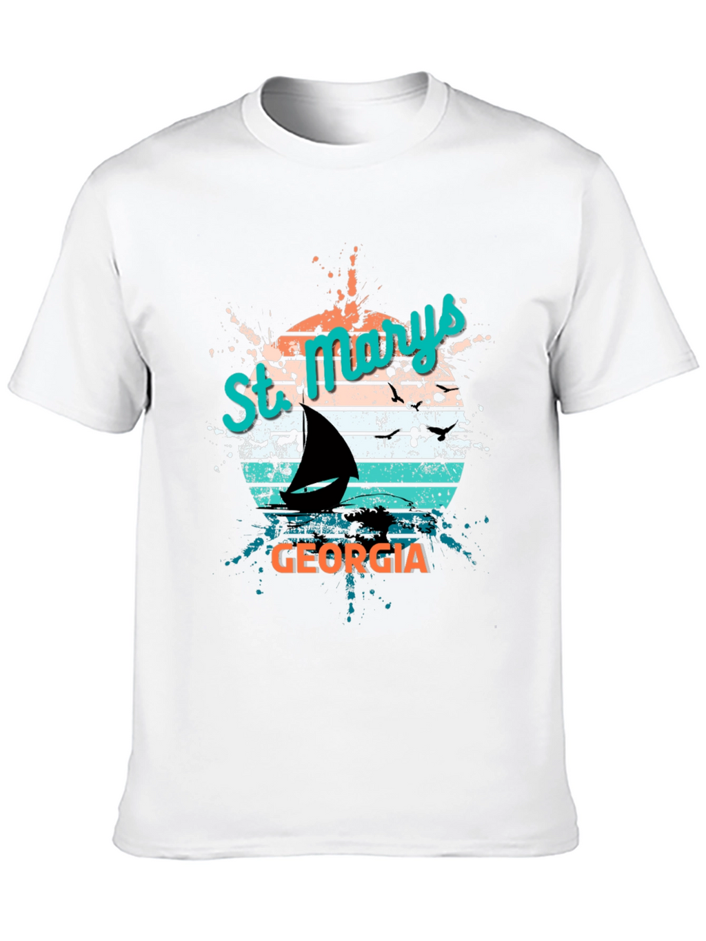 St. Marys Georgia Sailboat Retro T-Shirt