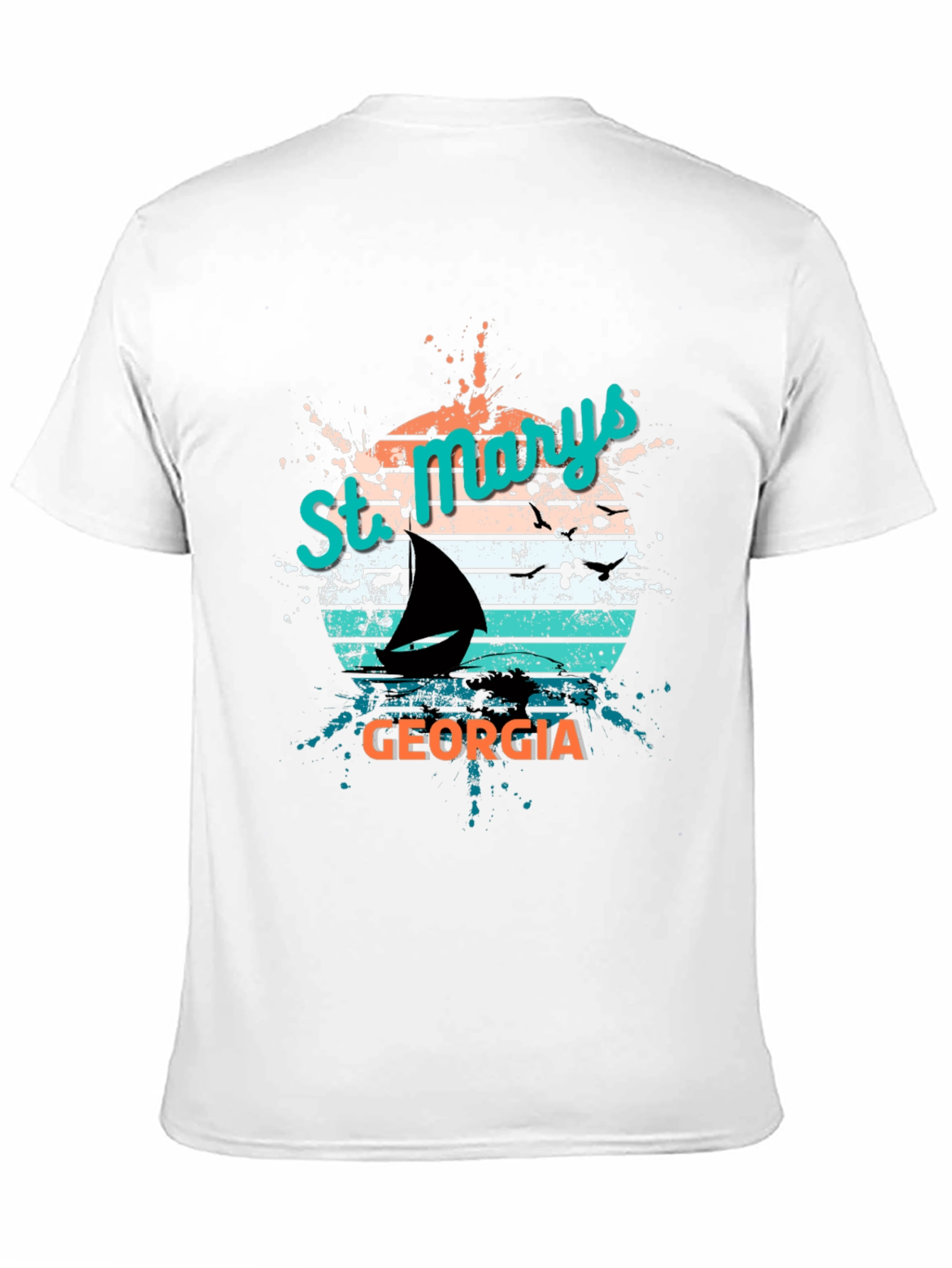 St. Marys Georgia Sailboat Retro T-Shirt