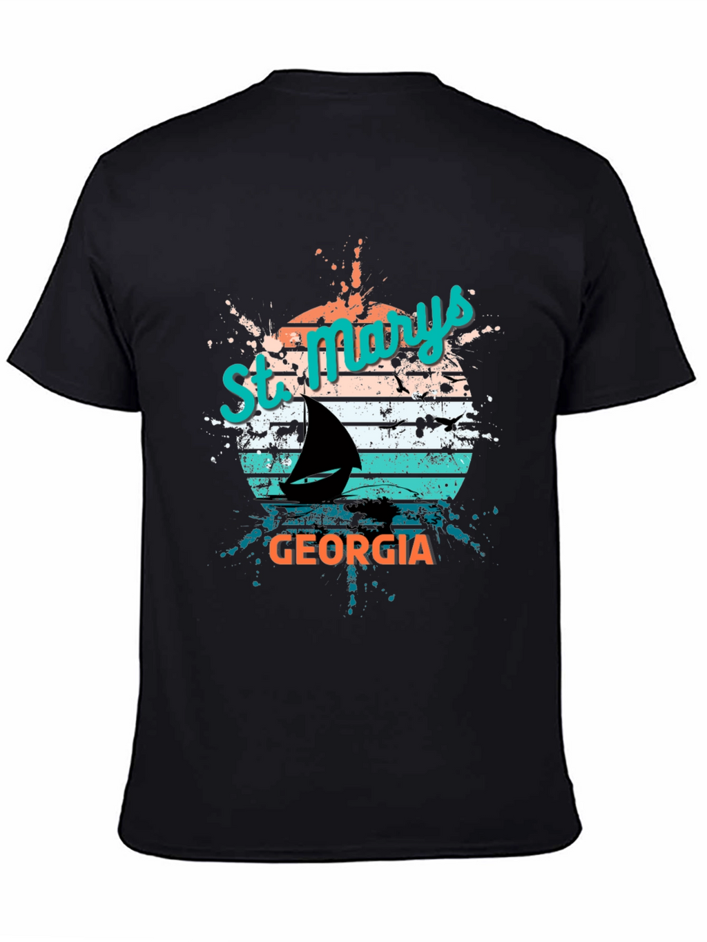 St. Marys Georgia Sailboat Retro T-Shirt