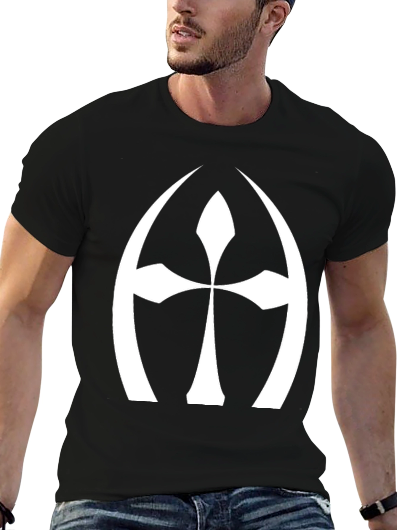 Cross Graphic Black T-Shirt