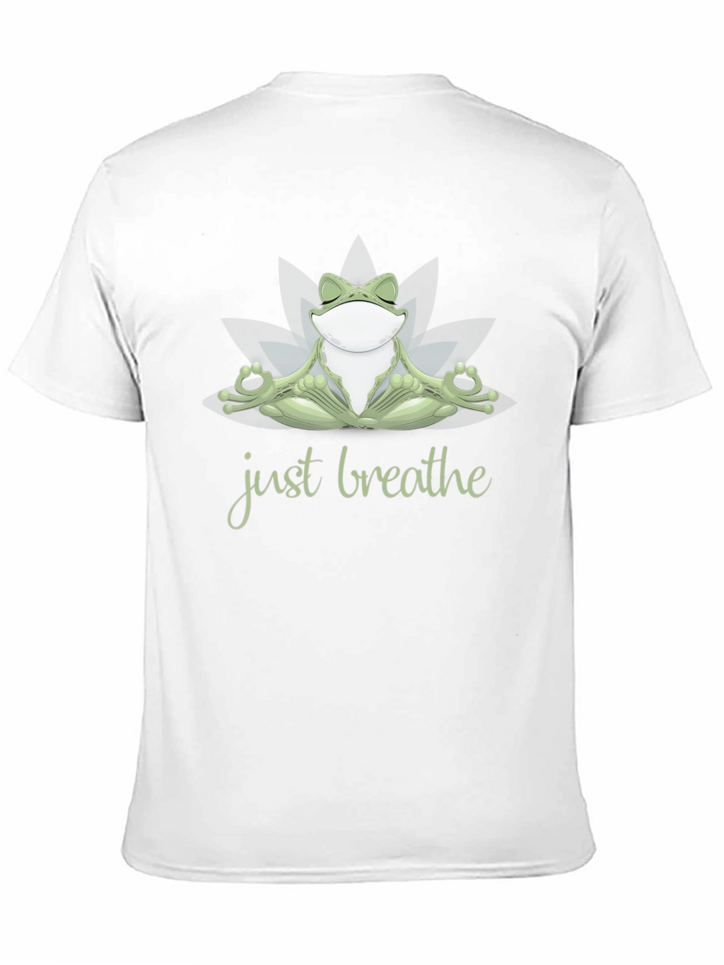 Zen Frog Just Breathe Black T-Shirt