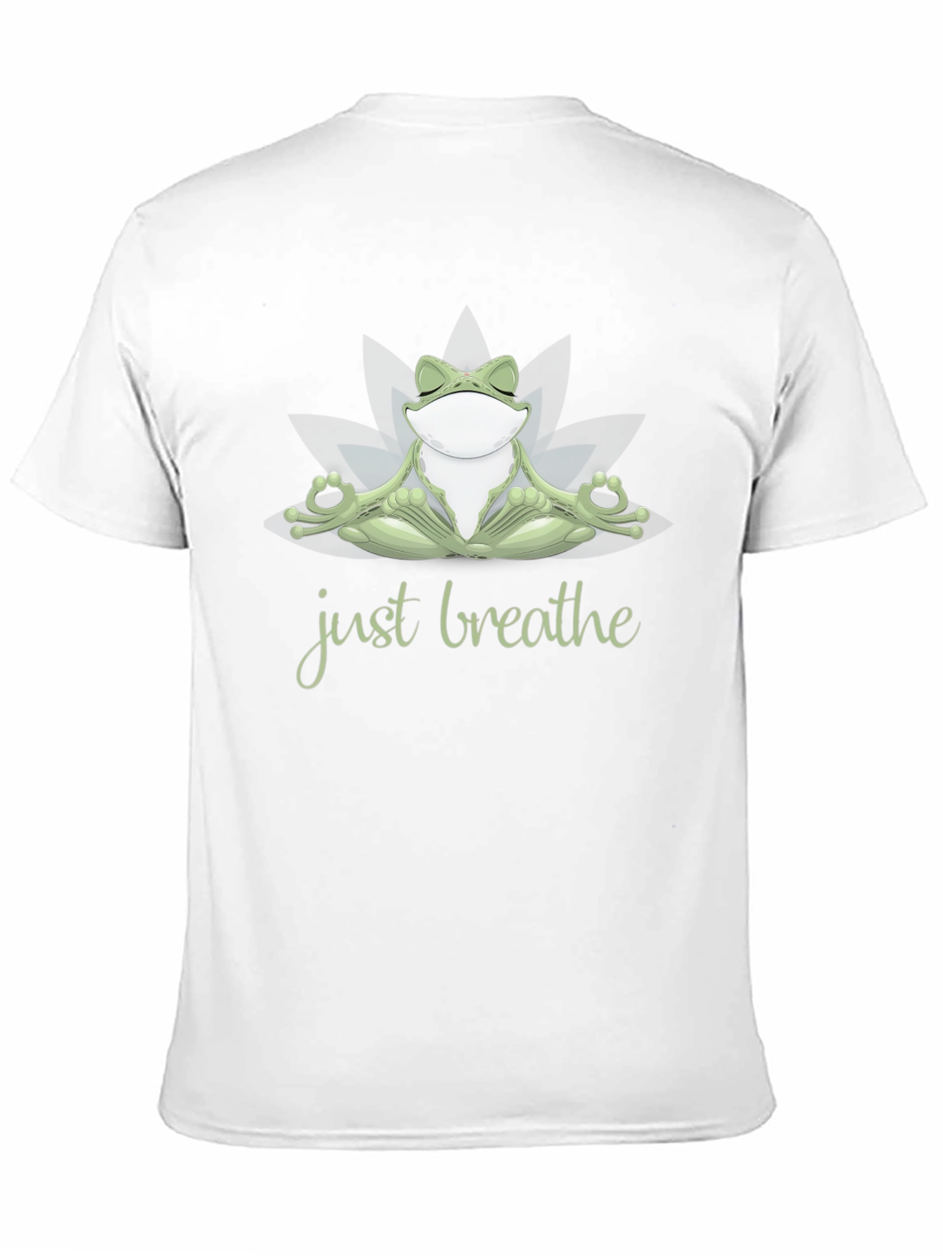 Zen Frog Just Breathe Black T-Shirt