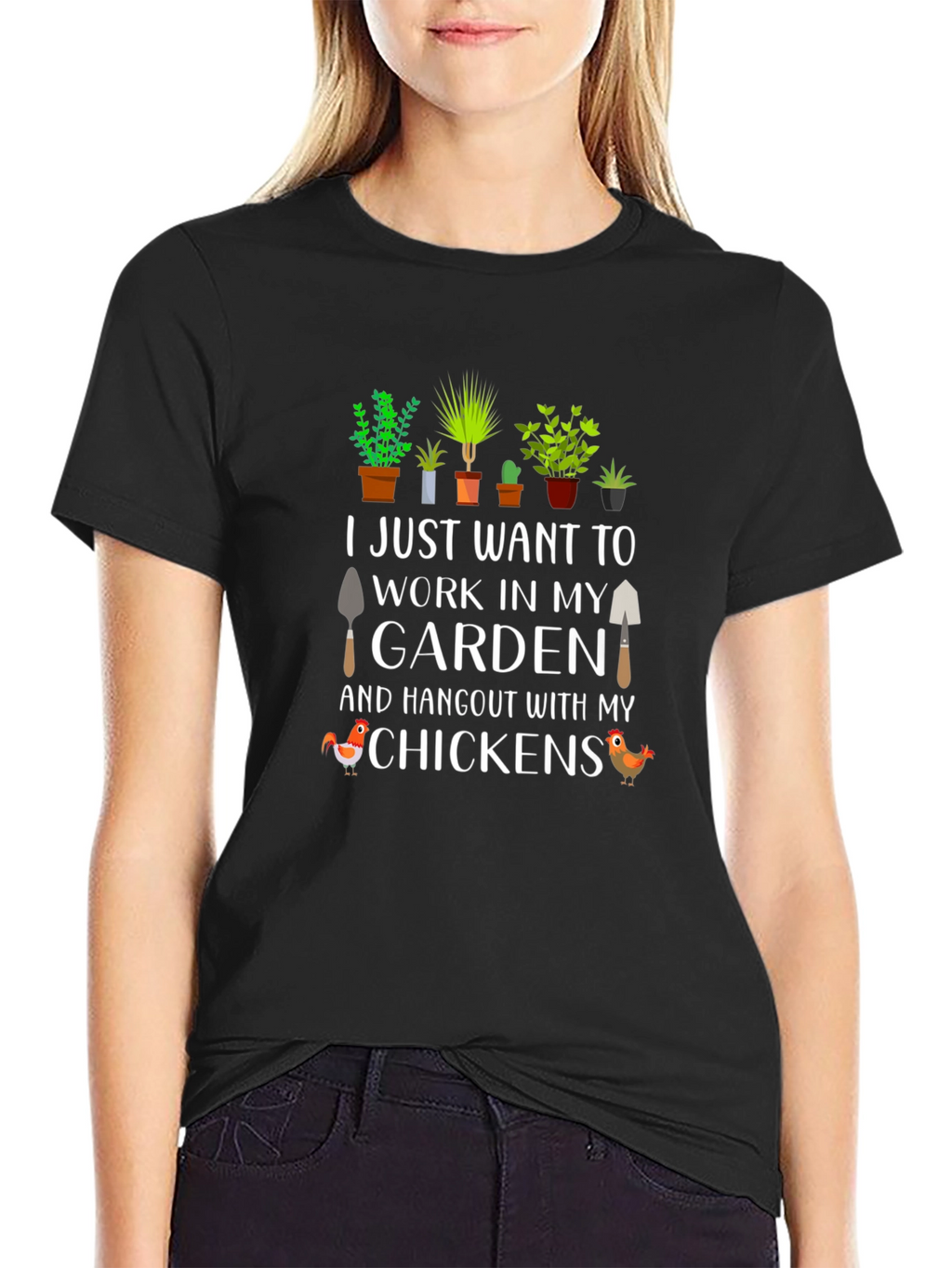 Gardening & Chickens Graphic Tee