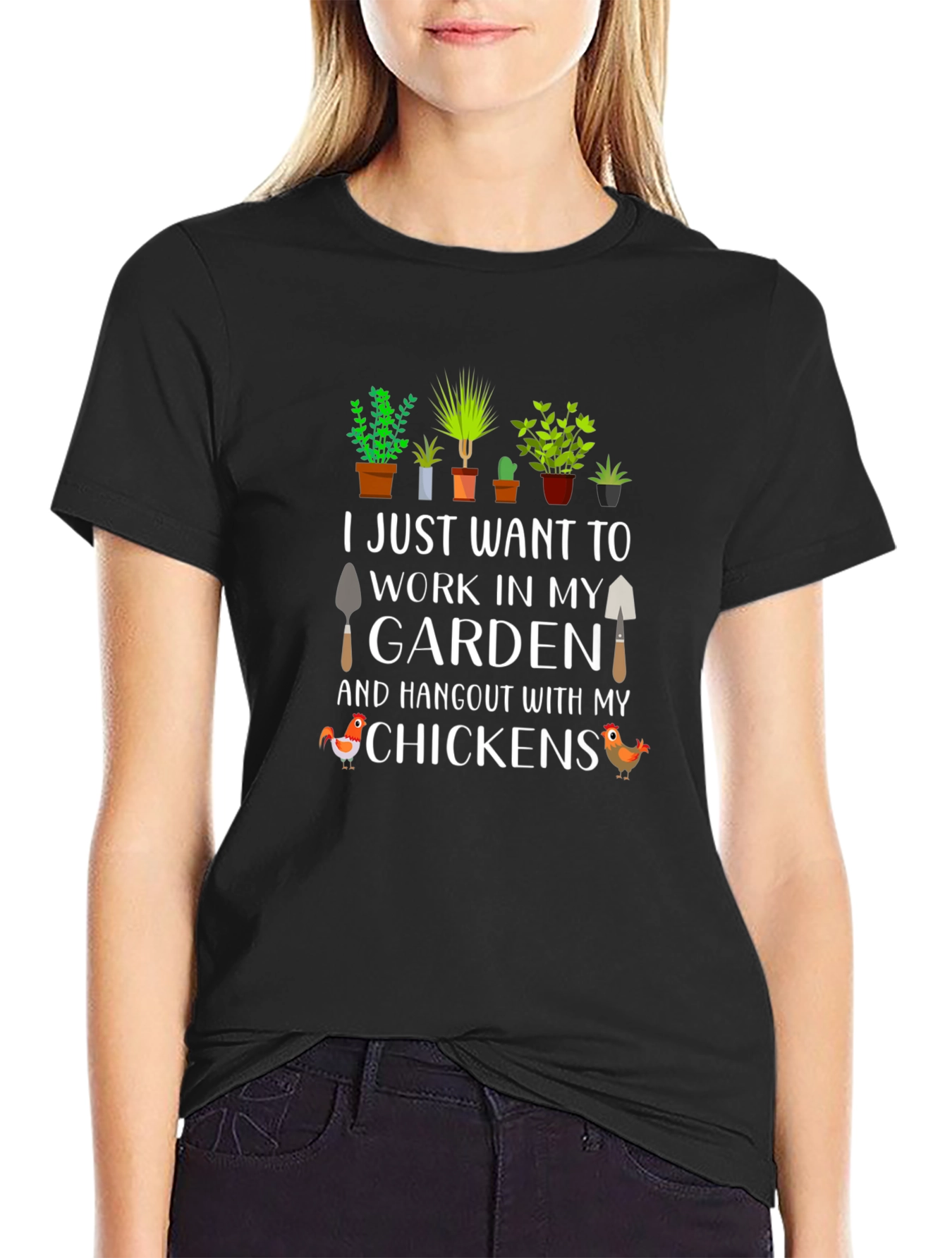 Gardening & Chickens Graphic Tee