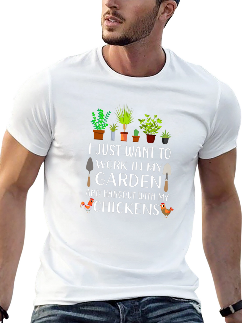 Gardening & Chickens Graphic Tee