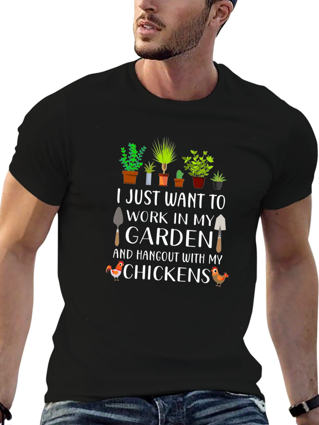 Gardening & Chickens Graphic Tee