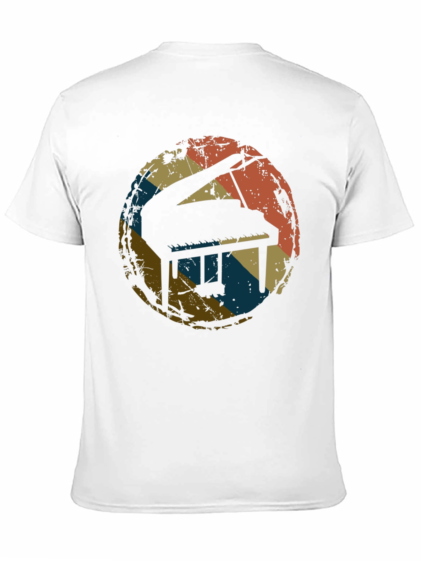Retro Piano Graphic Tee - Vintage Music T-Shirt