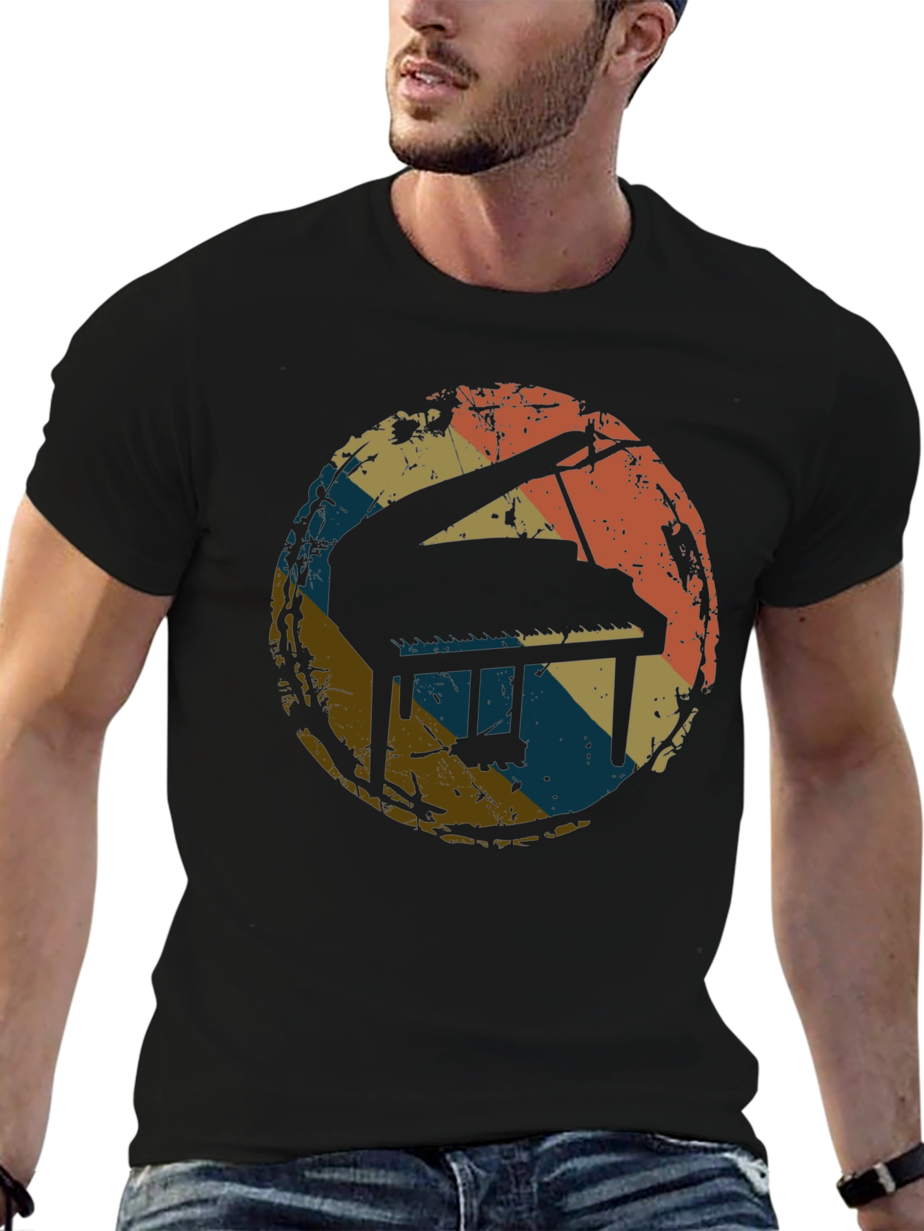 Retro Piano Graphic Tee - Vintage Music T-Shirt