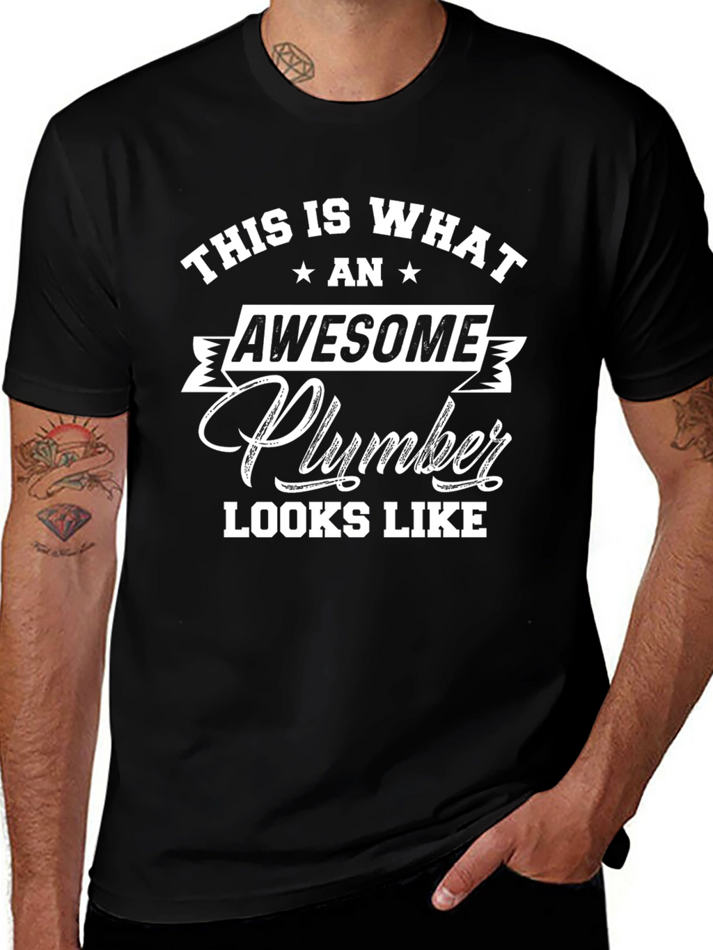 Awesome Plumber T-Shirt - Black