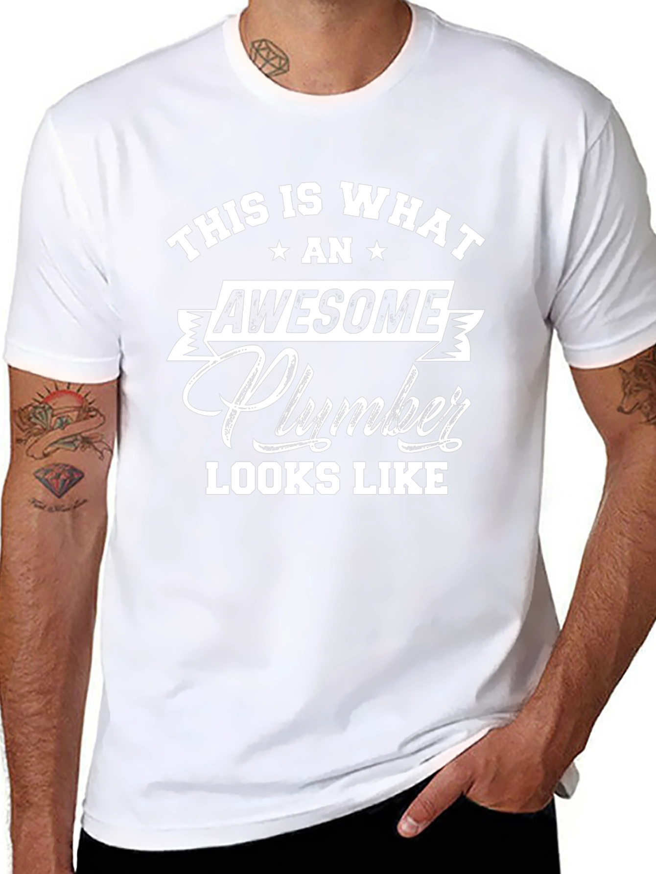 Awesome Plumber T-Shirt - Black