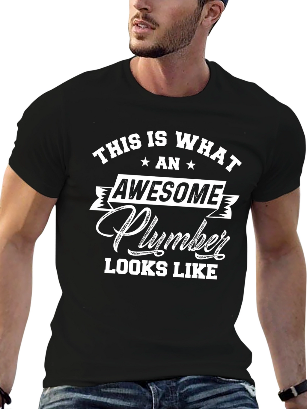 Awesome Plumber T-Shirt - Black