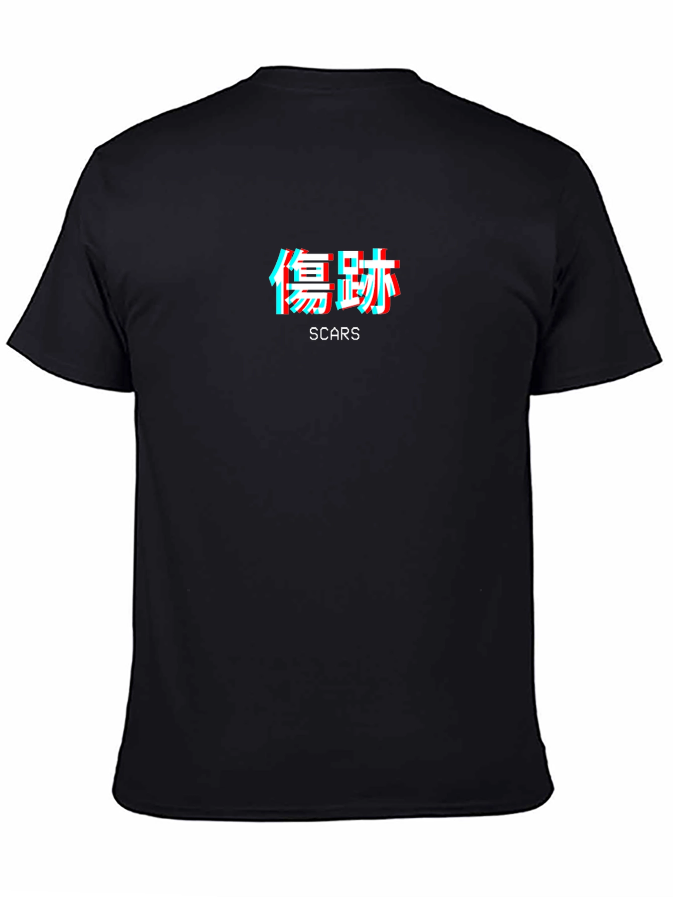Scars Kanji Glitch T-Shirt - Trendy Graphic Tee