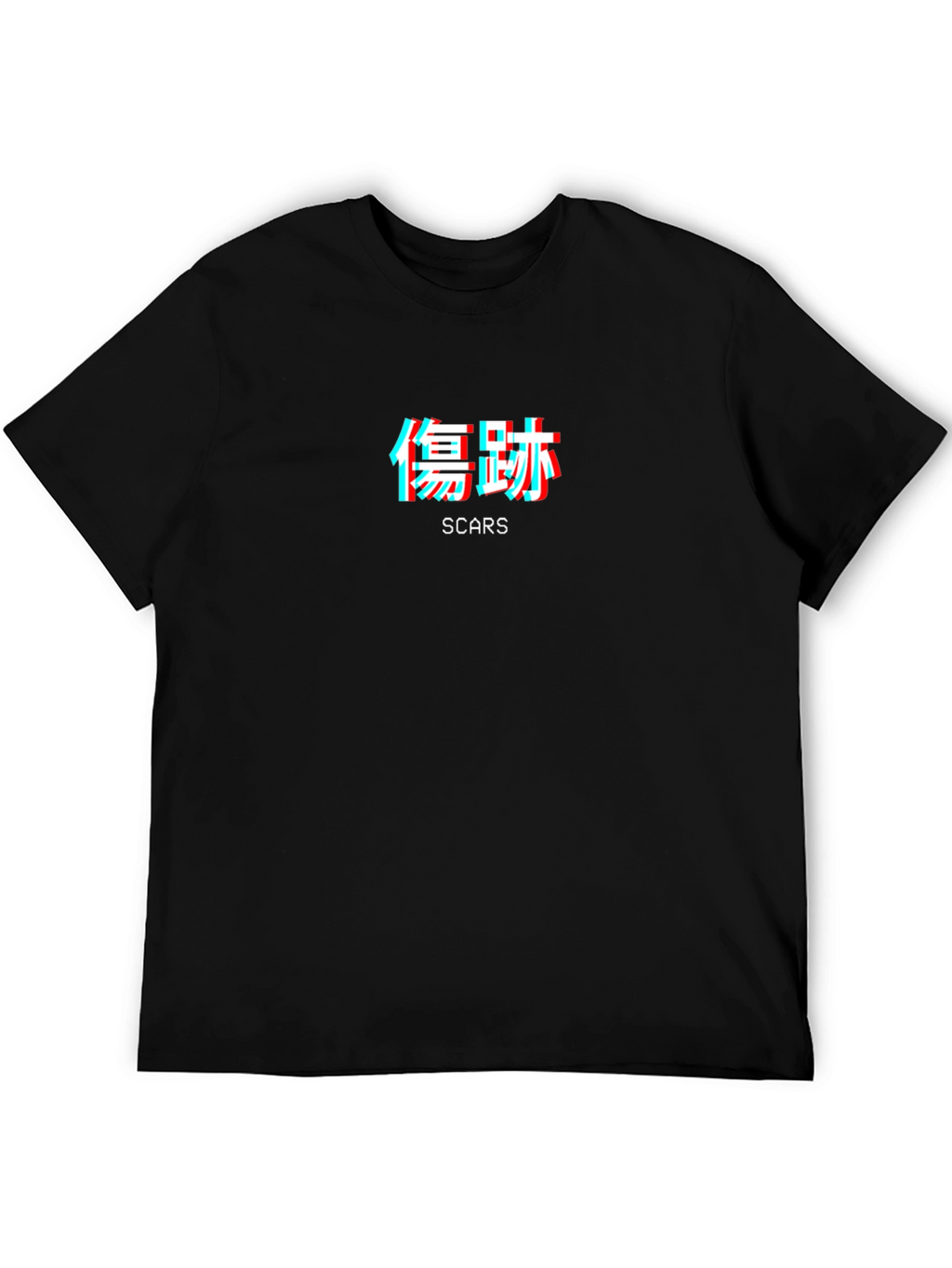 Scars Kanji Glitch T-Shirt - Trendy Graphic Tee