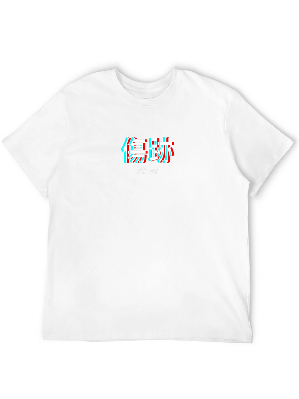 Scars Kanji Glitch T-Shirt - Trendy Graphic Tee