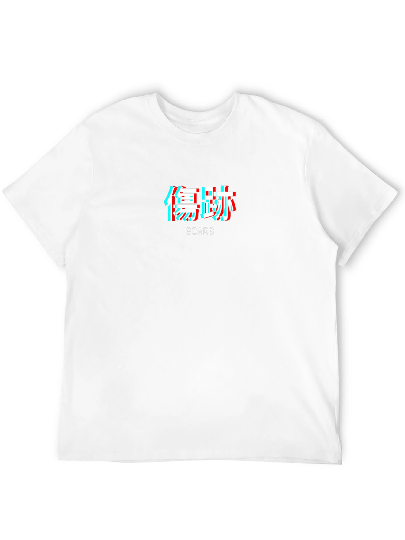Scars Kanji Glitch T-Shirt - Trendy Graphic Tee