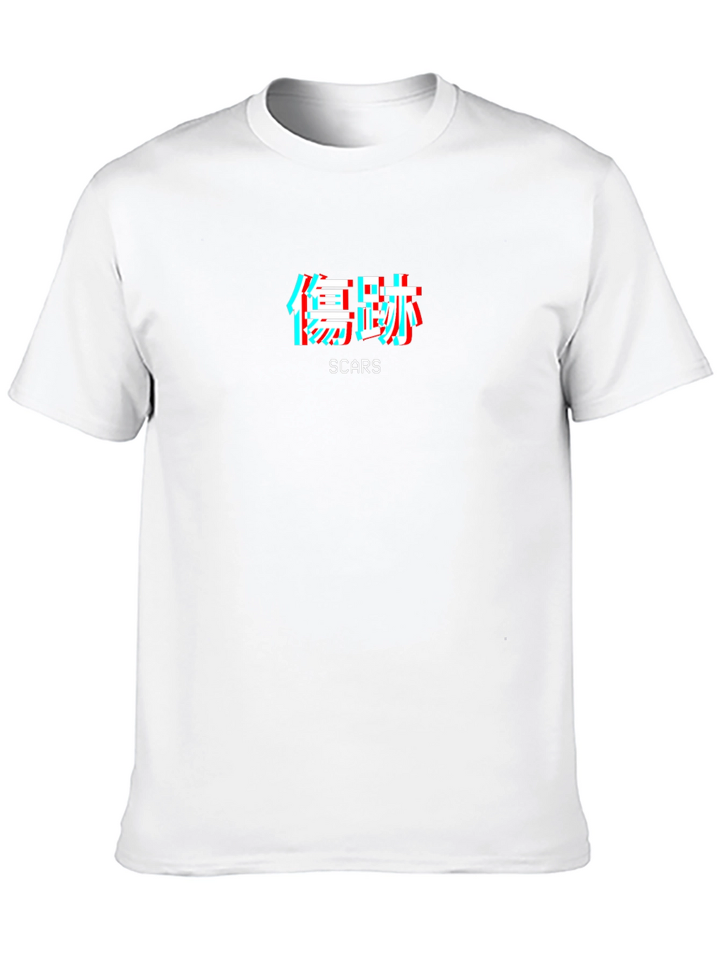Scars Kanji Glitch T-Shirt - Trendy Graphic Tee