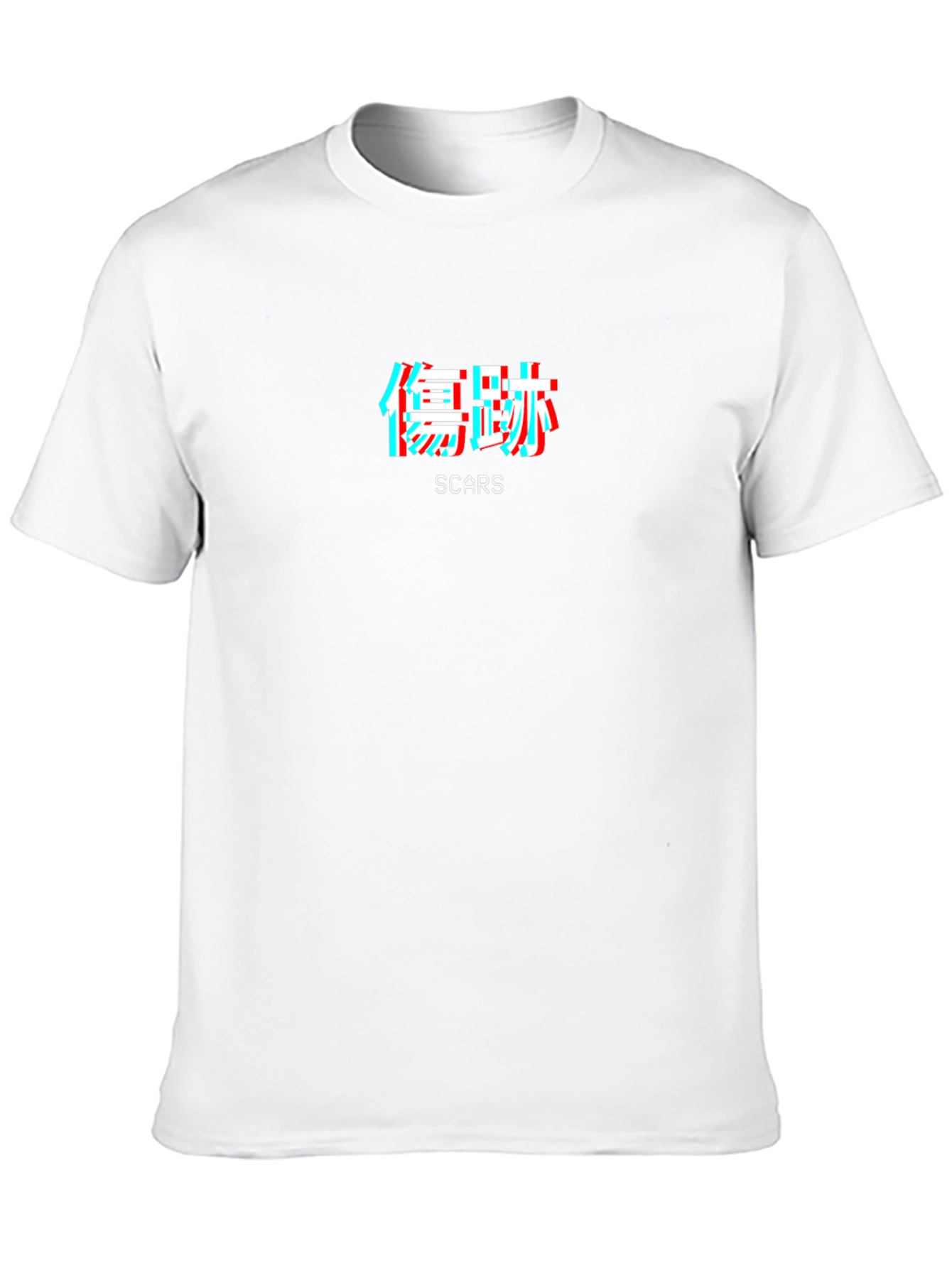 Scars Kanji Glitch T-Shirt - Trendy Graphic Tee