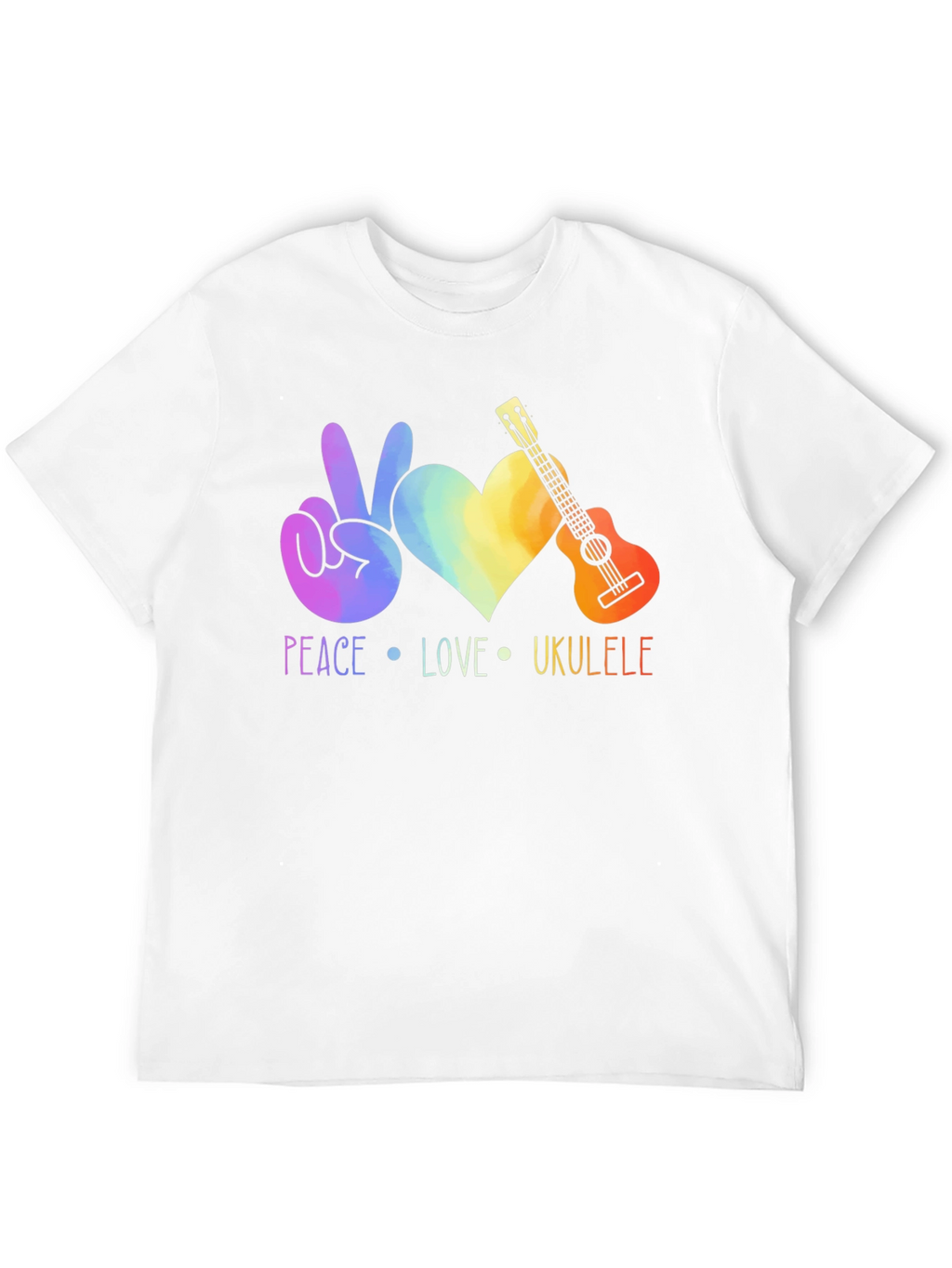 Peace Love Ukulele Graphic Tee