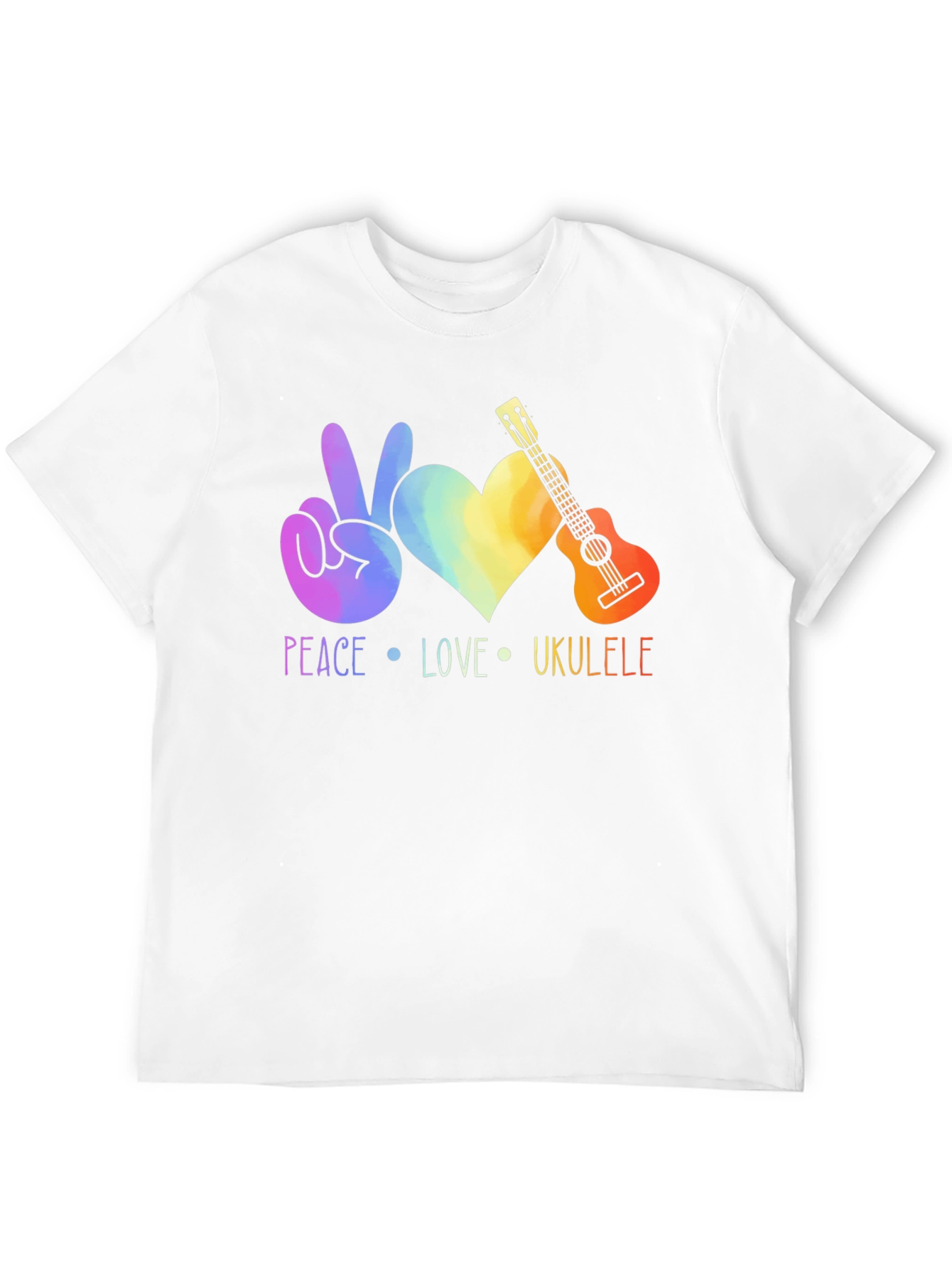 Peace Love Ukulele Graphic Tee