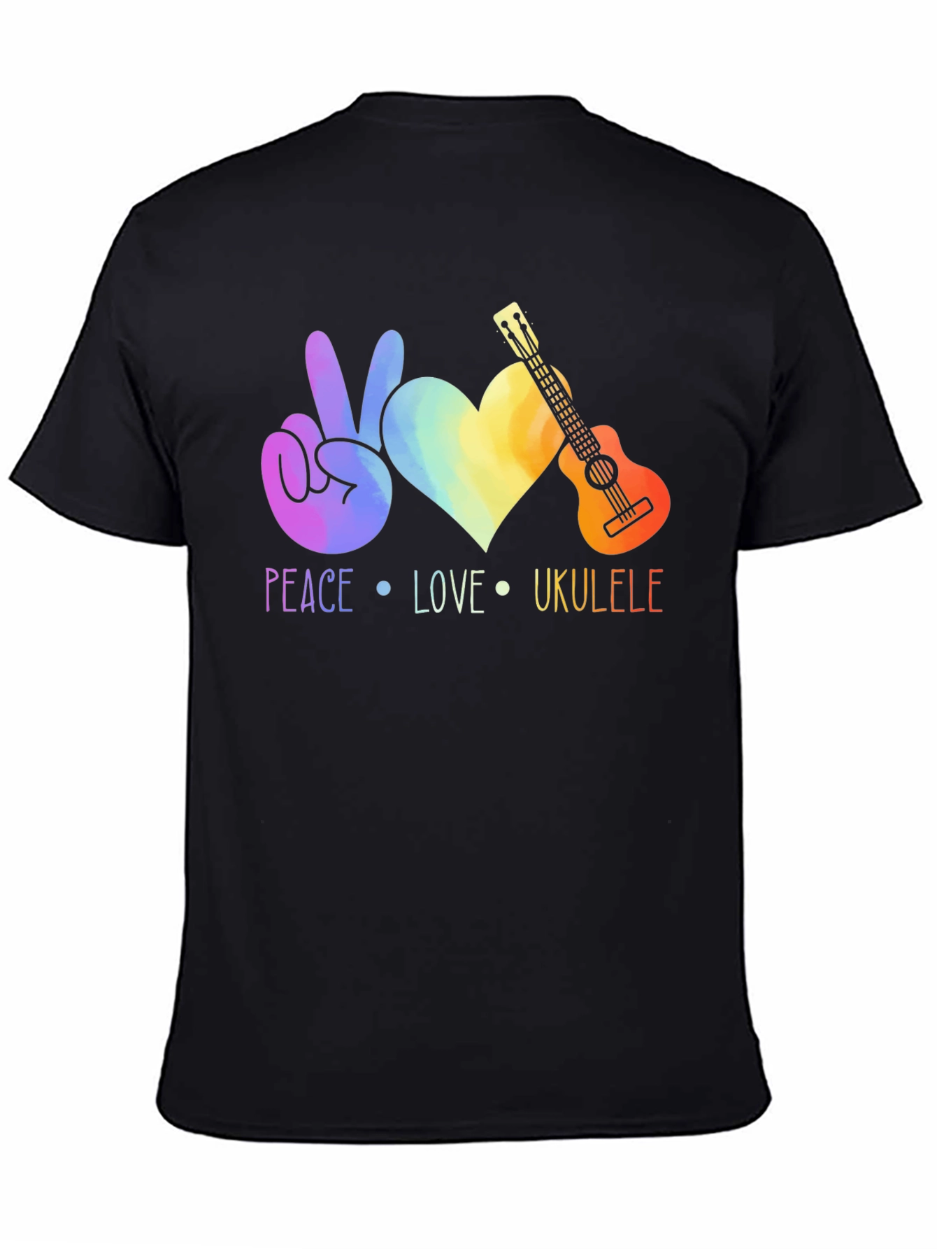 Peace Love Ukulele Graphic Tee
