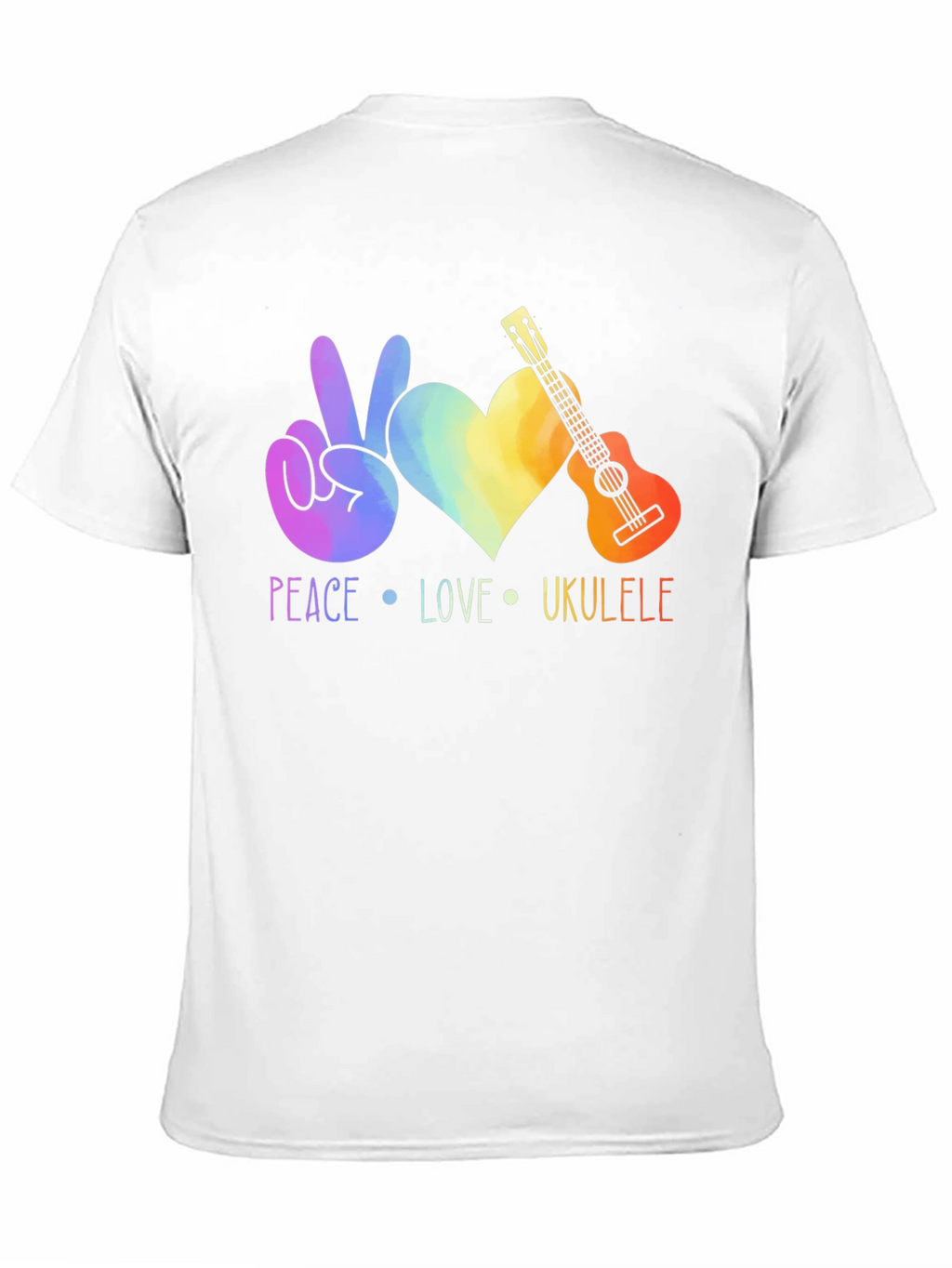 Peace Love Ukulele Graphic Tee