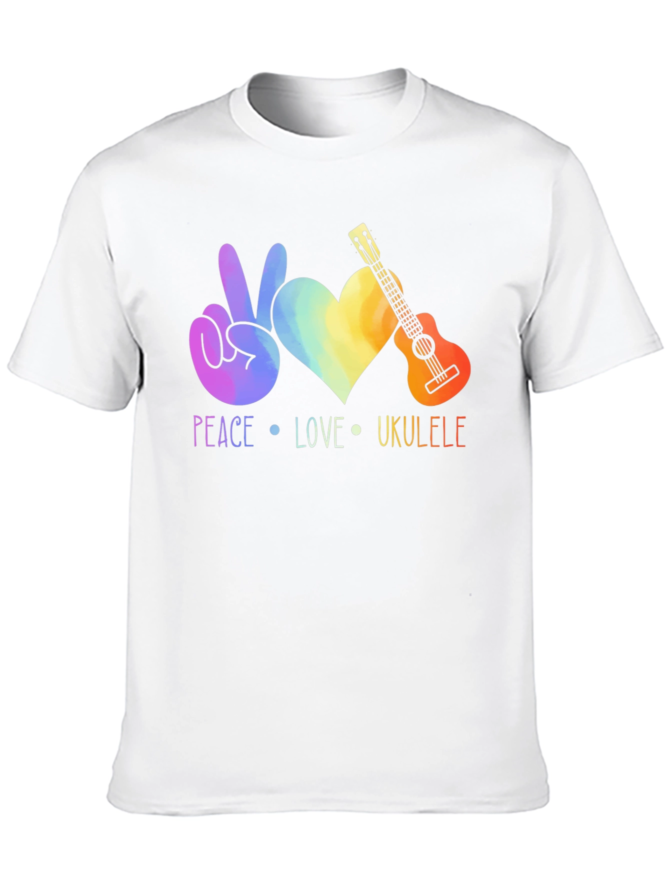 Peace Love Ukulele Graphic Tee